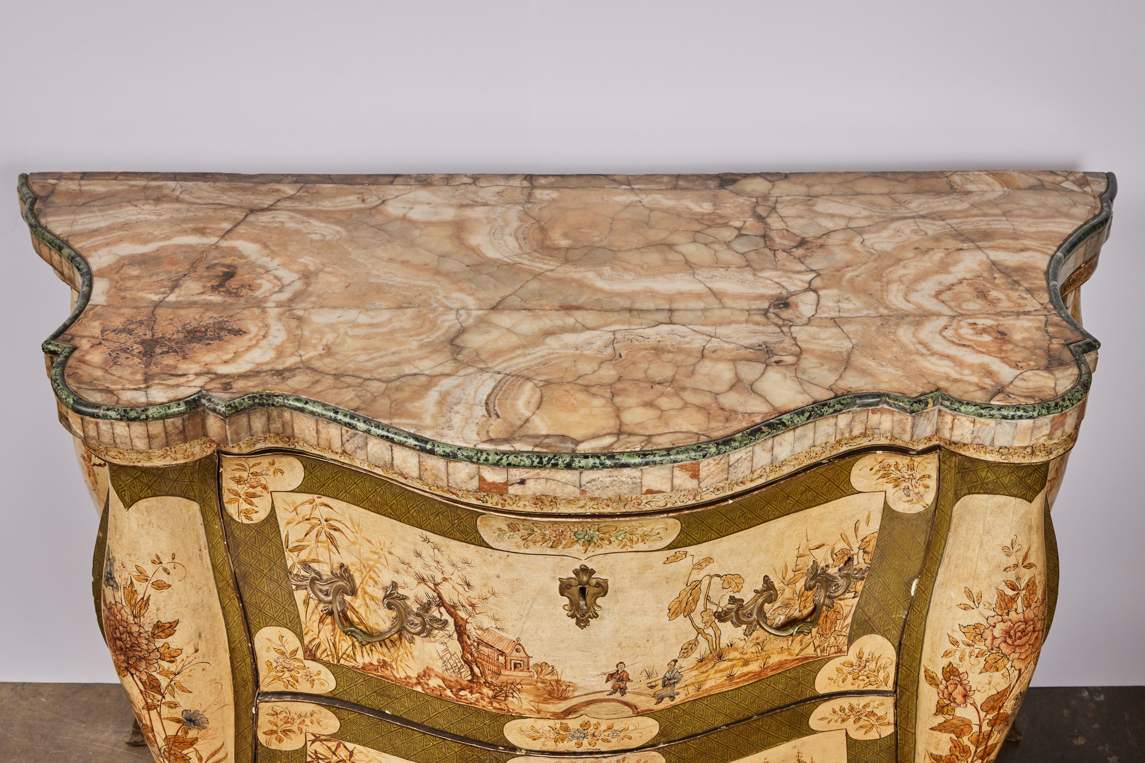 Hand-Carved Exceptional, Period Chinoiserie Commode For Sale