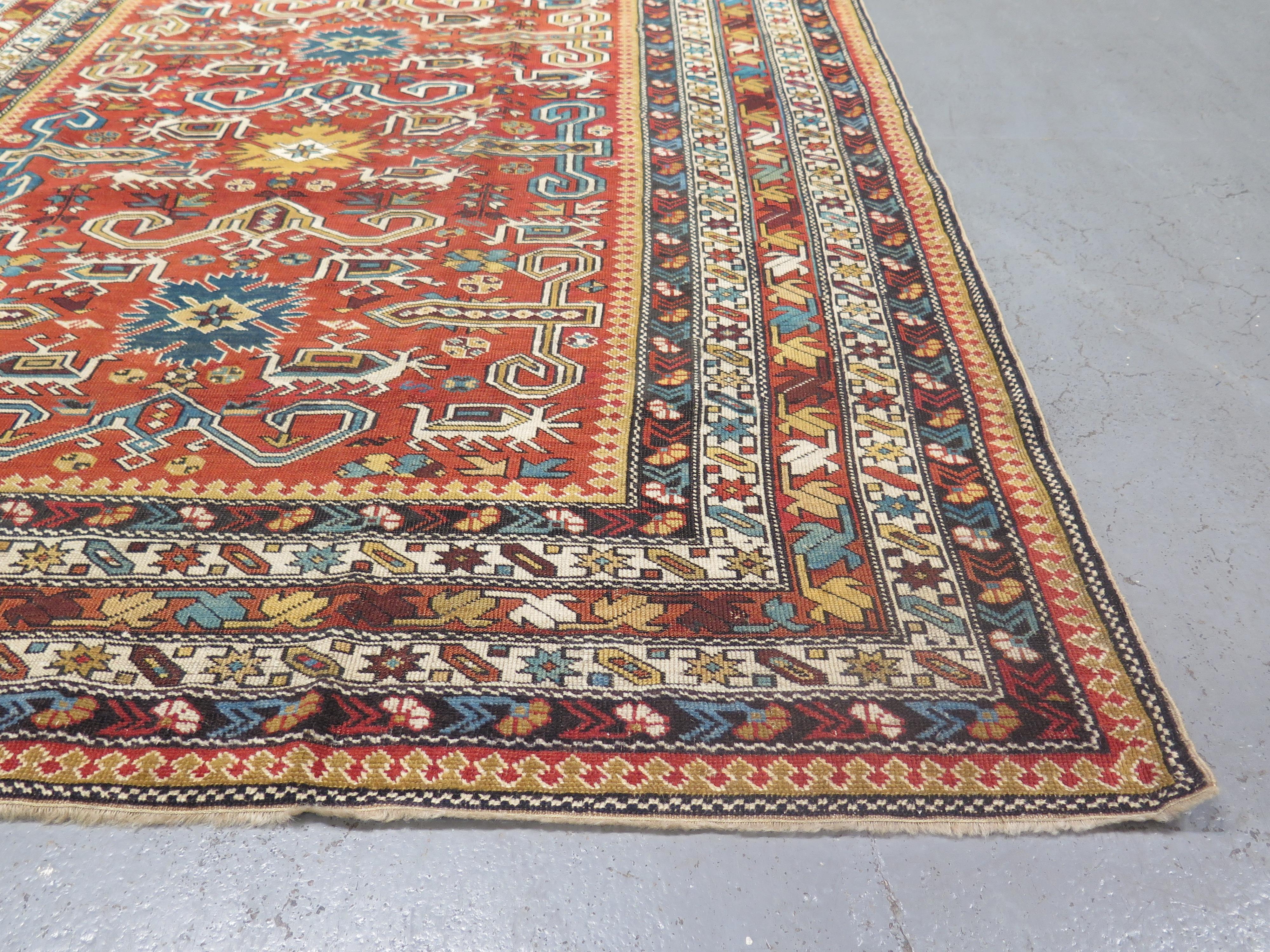 Außergewöhnlicher Perpedil-Teppich, um 1880 (Kaukasisch) im Angebot