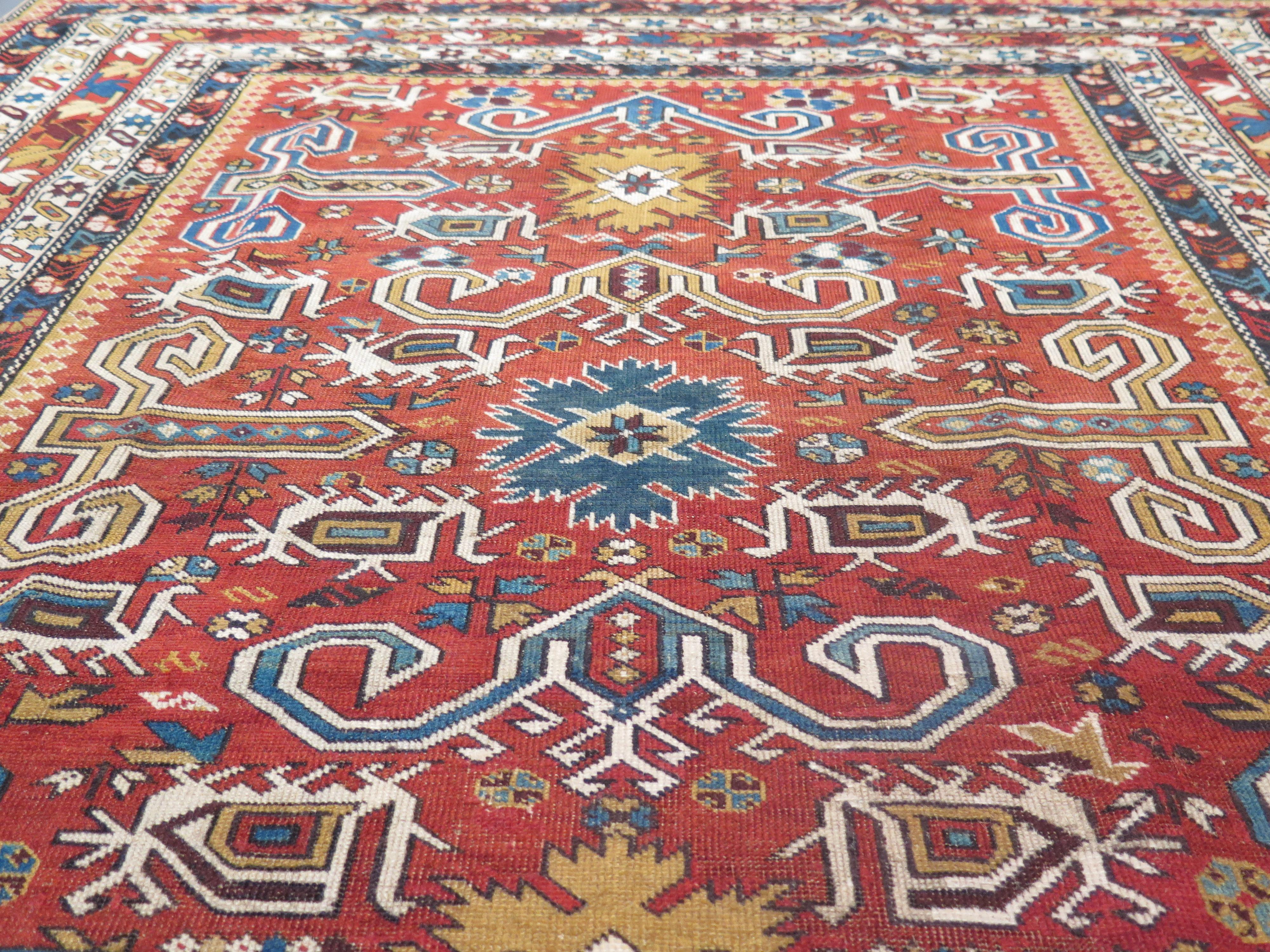 Vegetable Dyed Exceptional Perpedil Rug, c. 1880 For Sale