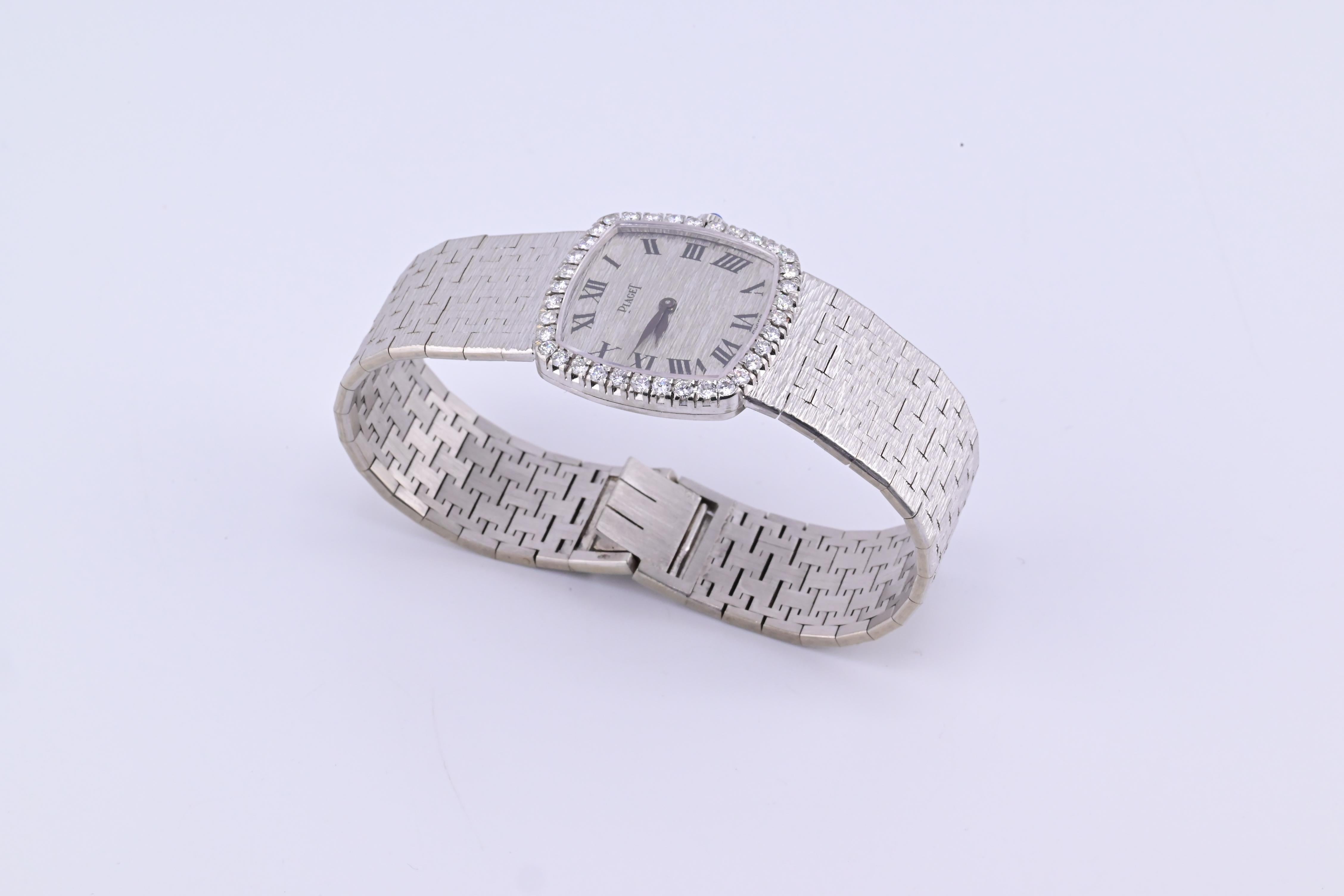 Außergewöhnliche Piaget Weißgold 18K Damenuhr 9236 A6 Modell 10