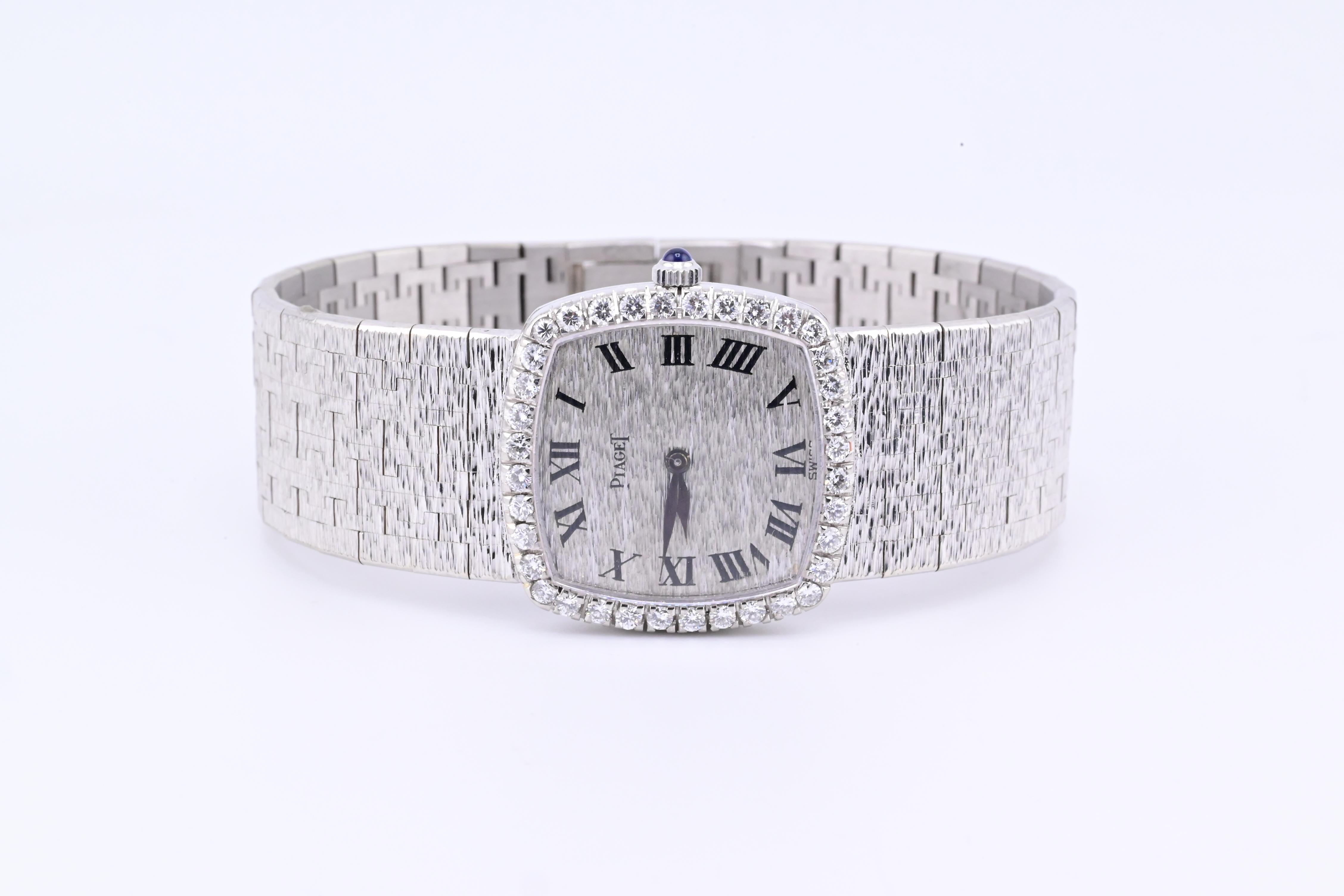 Außergewöhnliche Piaget Weißgold 18K Damenuhr 9236 A6 Modell 11