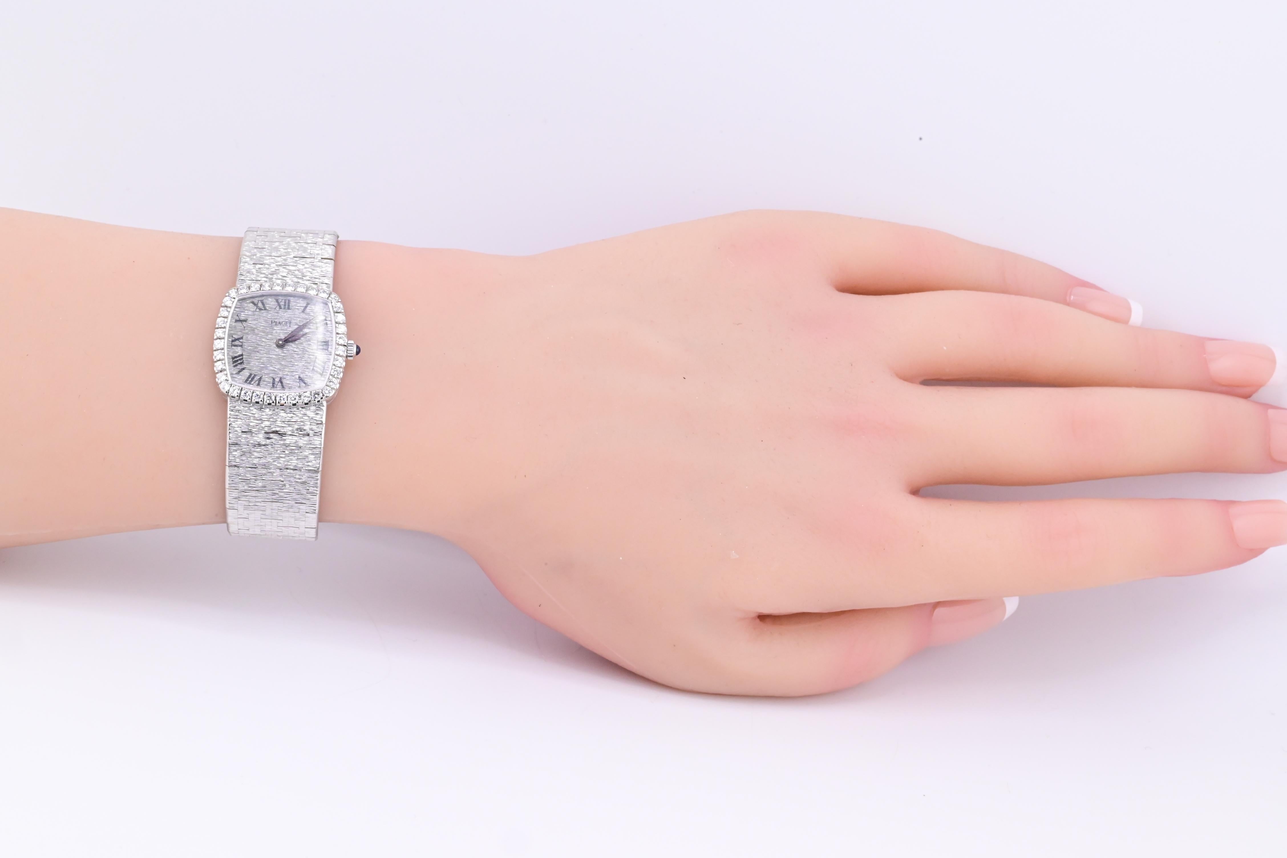 Außergewöhnliche Piaget Weißgold 18K Damenuhr 9236 A6 Modell 6