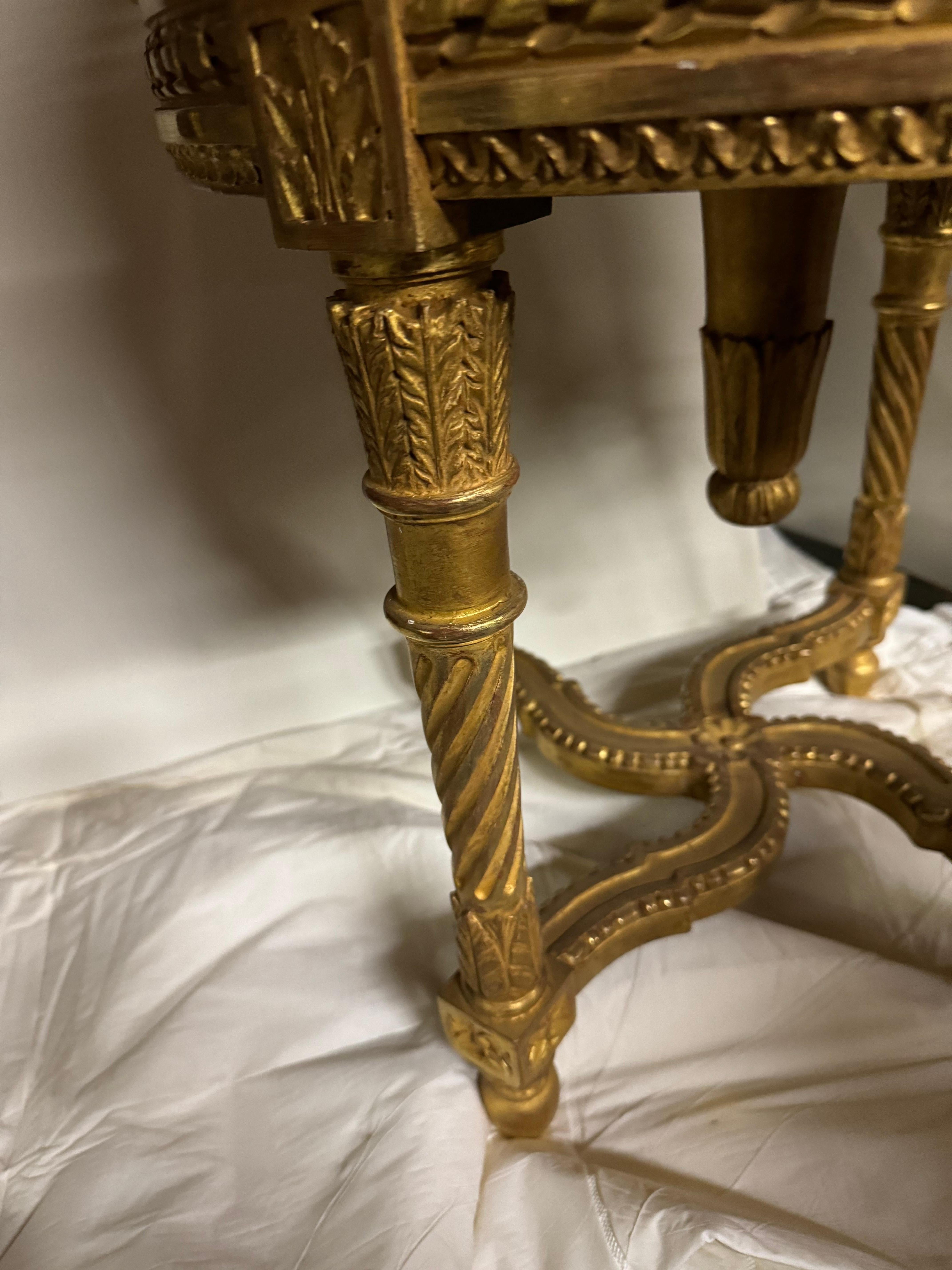 Fin du XIXe siècle Exceptionnels fauteuils en bois doré pour piano en vente
