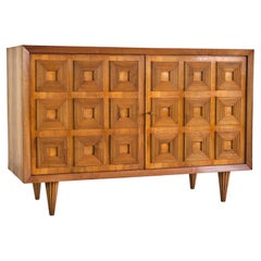 Exceptional Pier Niccolò Berardi Cabinet in Walnut, Florence, Italy, Late 1940s