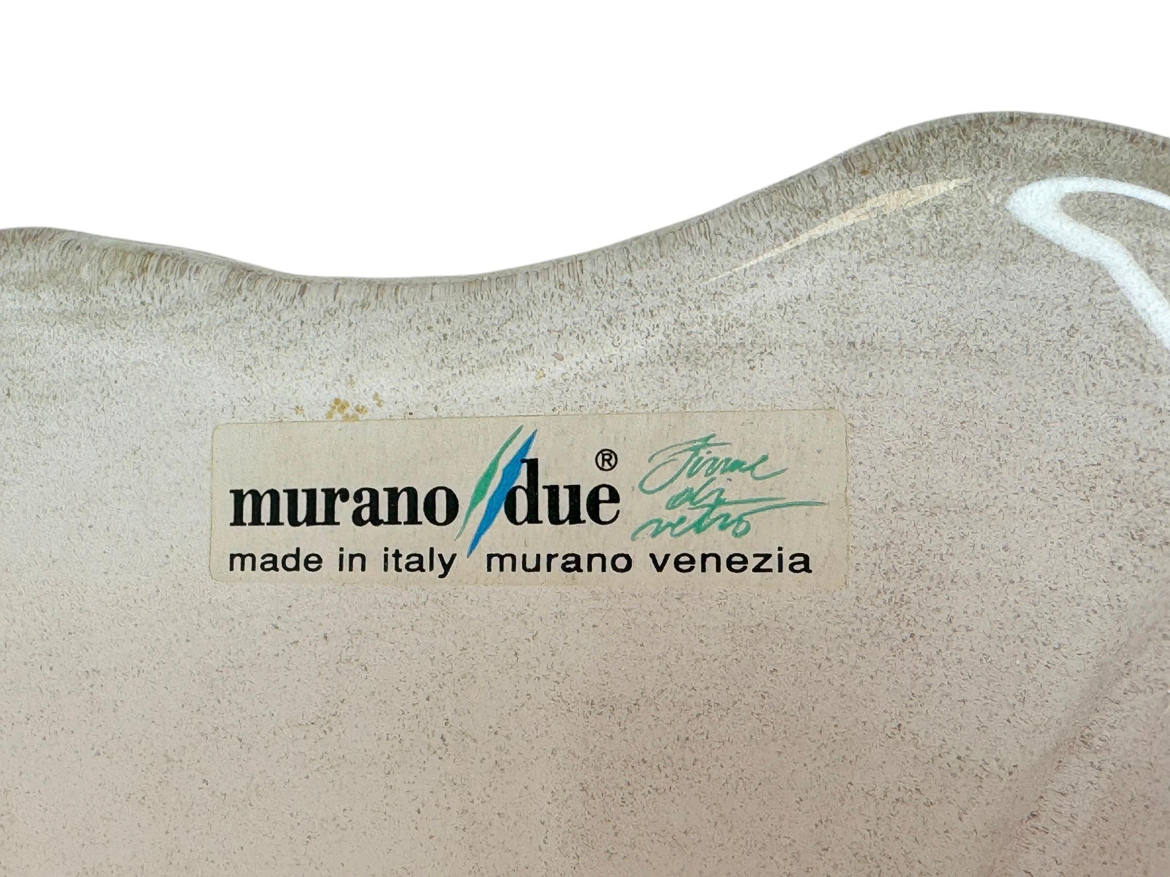 Late 20th Century Exceptional pink Glass and Brass, Flush Mount Murano Due Venice Italy, 1980s For Sale