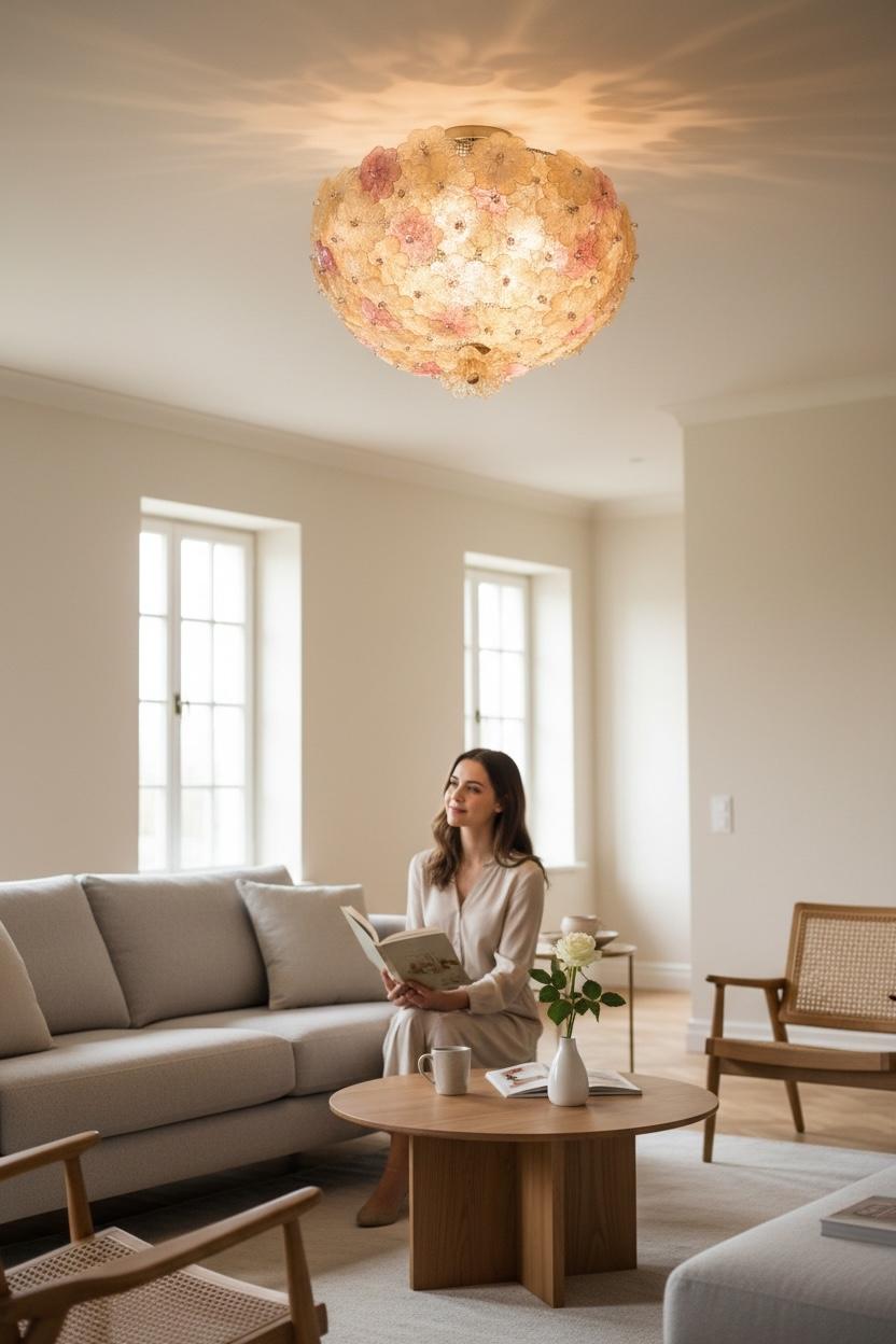 Exceptionnel affleurant à fleurs rose et or Barovier&Toso Venise Italie, années 1960 en vente 11