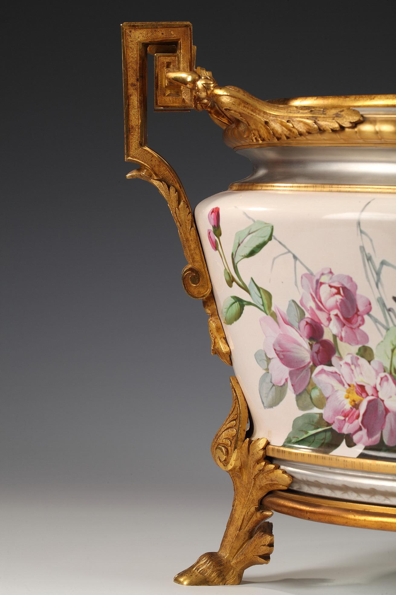 Gilt Exceptional Plant Pot by A. Giroux