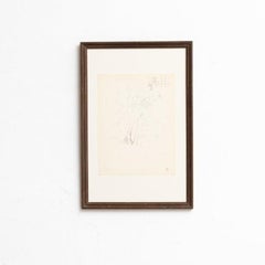 Exceptional Pointillist Drawing by Dora Maar, circa 1960