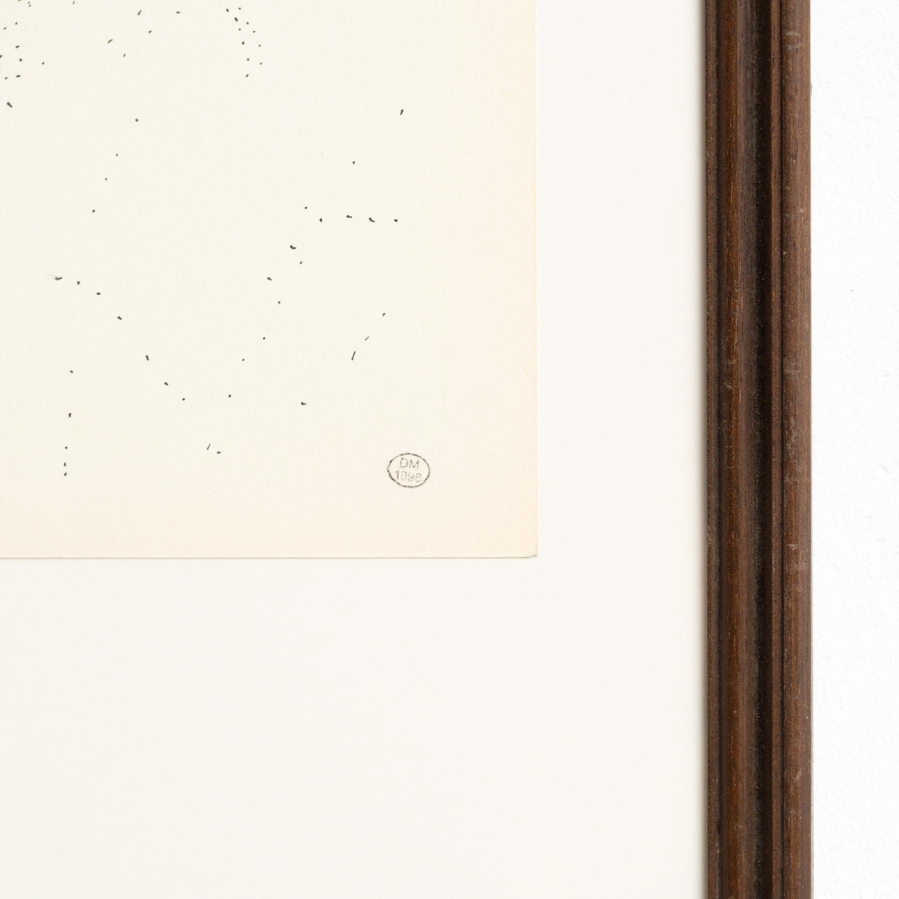 Außergewöhnliche pointillistische Zeichnung von Dora Maar, um 1960 (Mitte des 20. Jahrhunderts) im Angebot