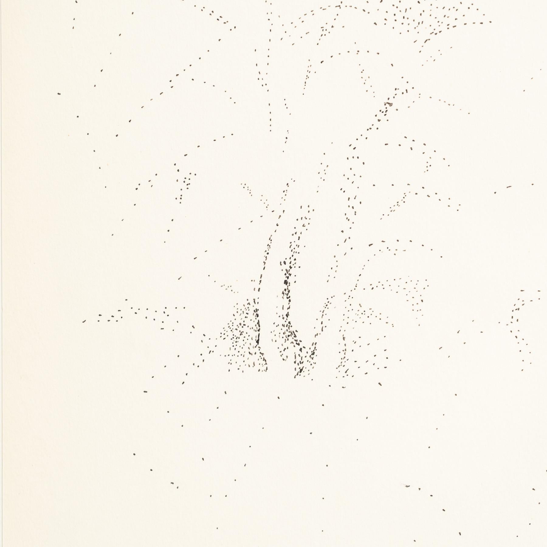 Außergewöhnliche pointillistische Zeichnung von Dora Maar, um 1960 im Angebot 1