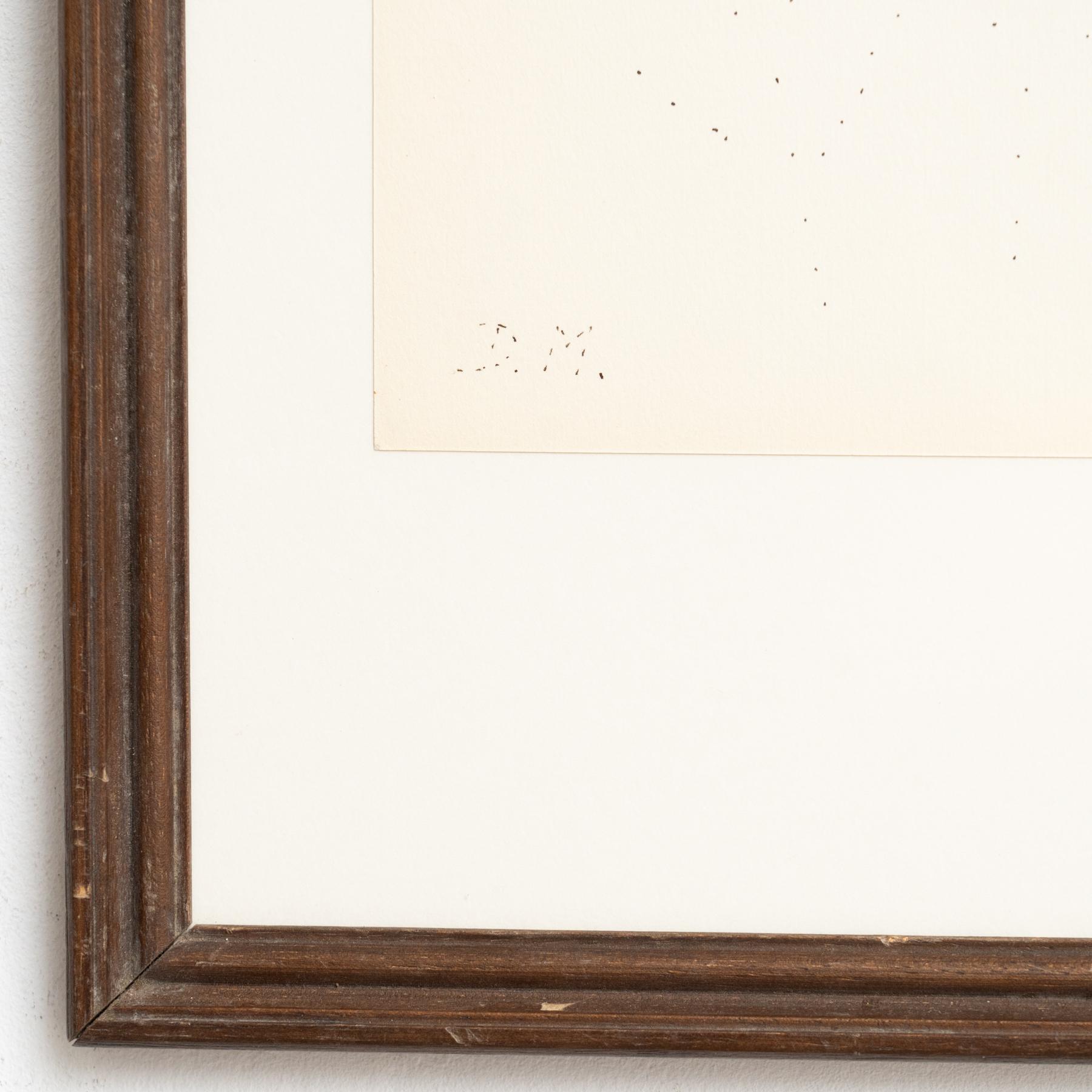 Außergewöhnliche pointillistische Zeichnung von Dora Maar, um 1960 im Angebot 2