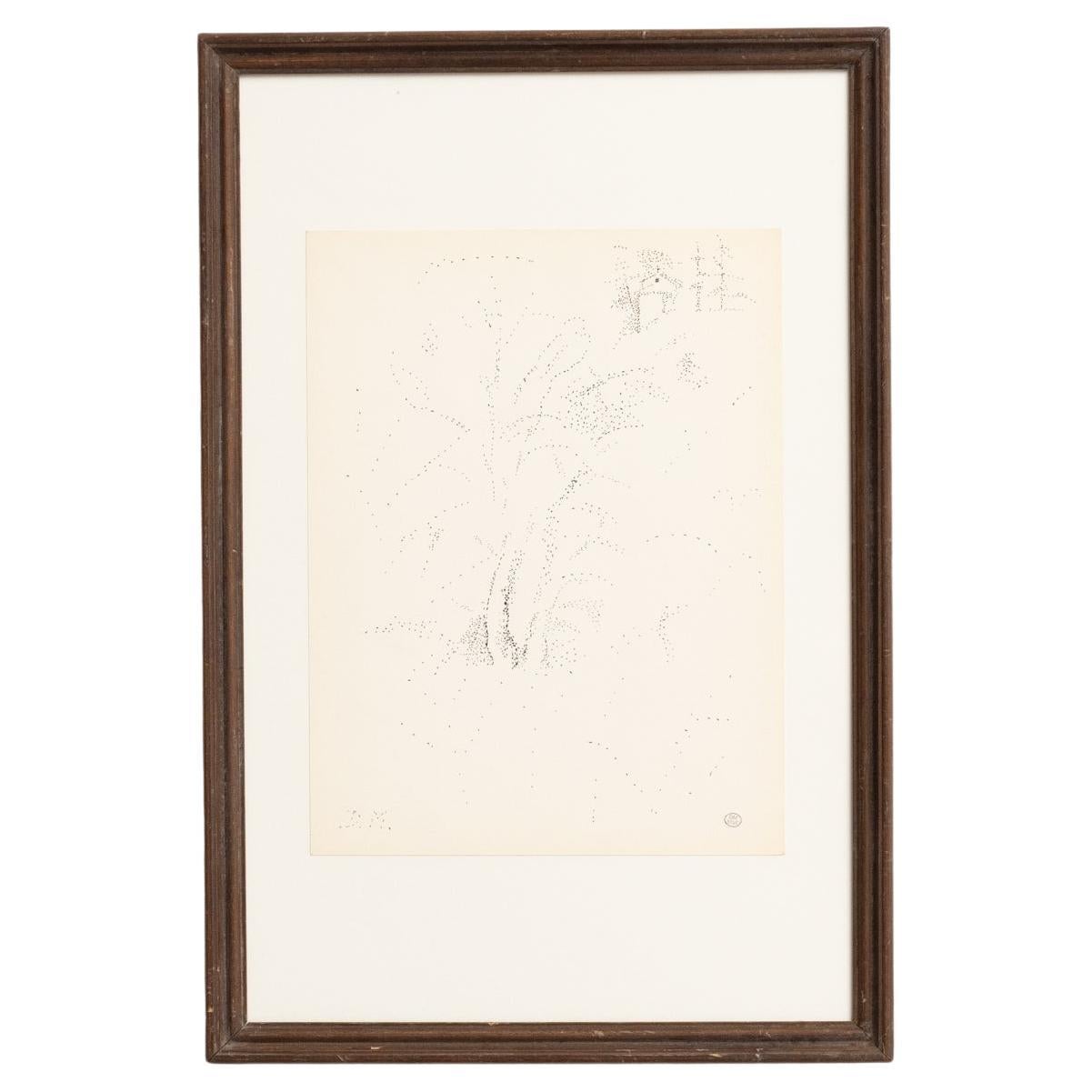 Excepcional dibujo puntillista de Dora Maar, hacia 1960