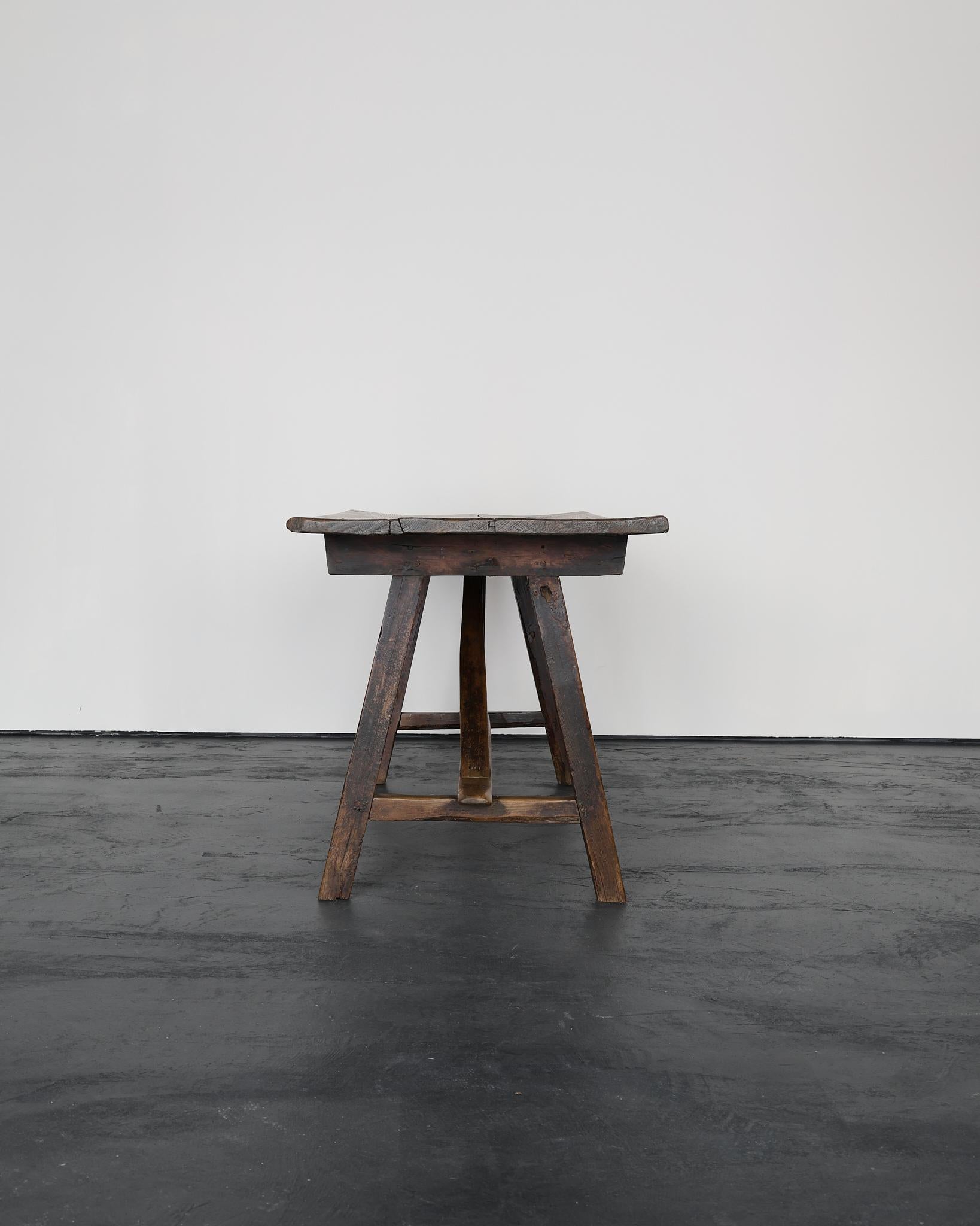 Exceptional Primitive 18th C. Portuguese Dining Table For Sale 1