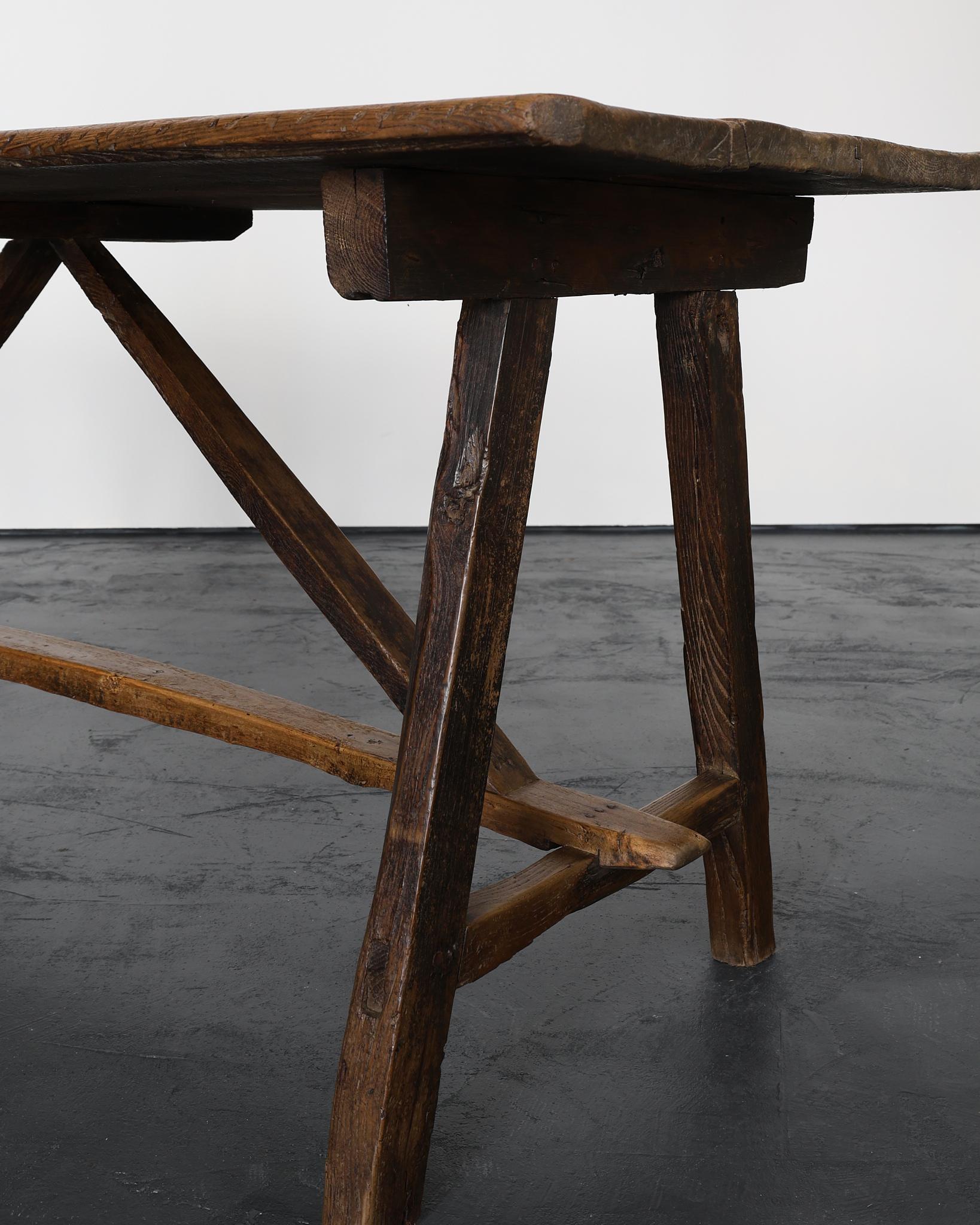 Exceptional Primitive 18th C. Portuguese Dining Table For Sale 3