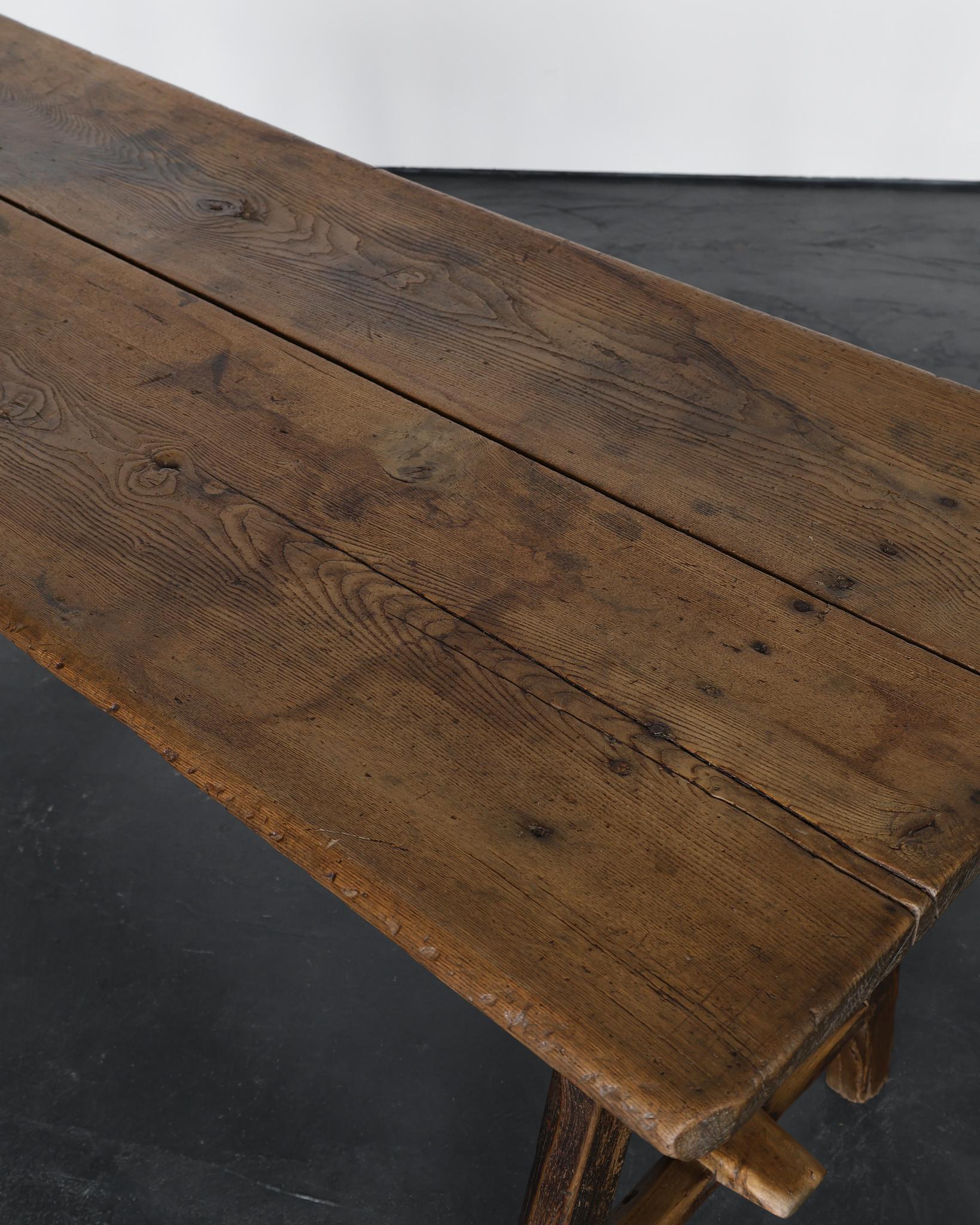 Exceptional Primitive 18th C. Portuguese Dining Table For Sale 4