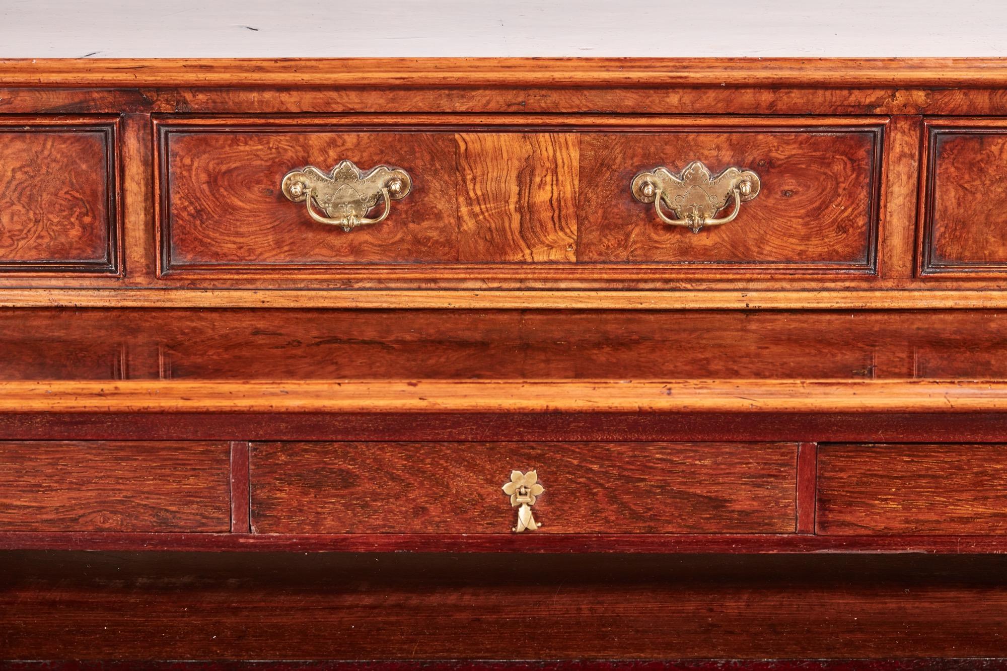 Carved Exceptional Quality Antique 19th Century Victorian Burr Walnut Bureau For Sale