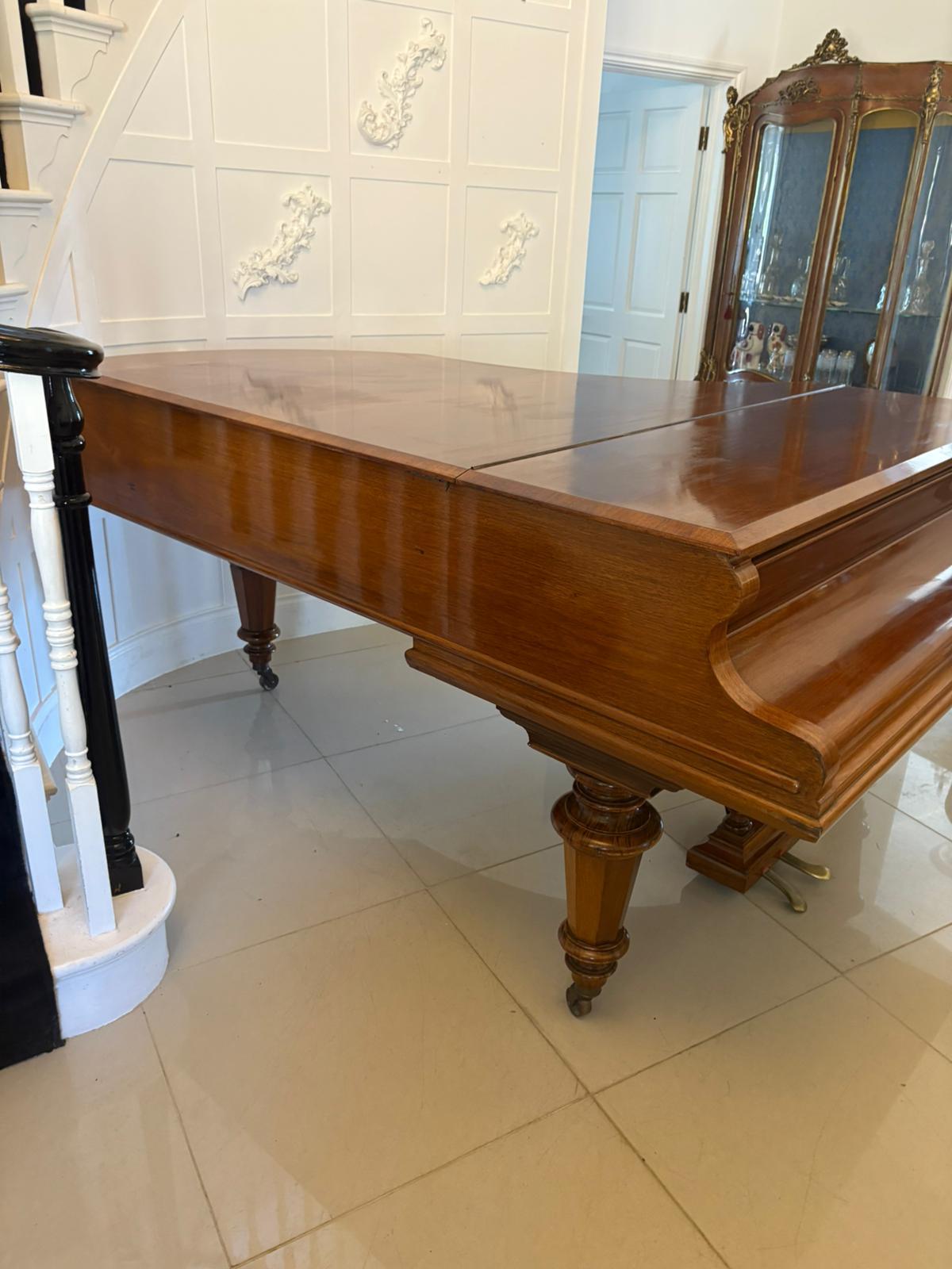Pianoforte a coda da boudoir in palissandro vittoriano di qualità eccezionale A.I.C. in vendita 5
