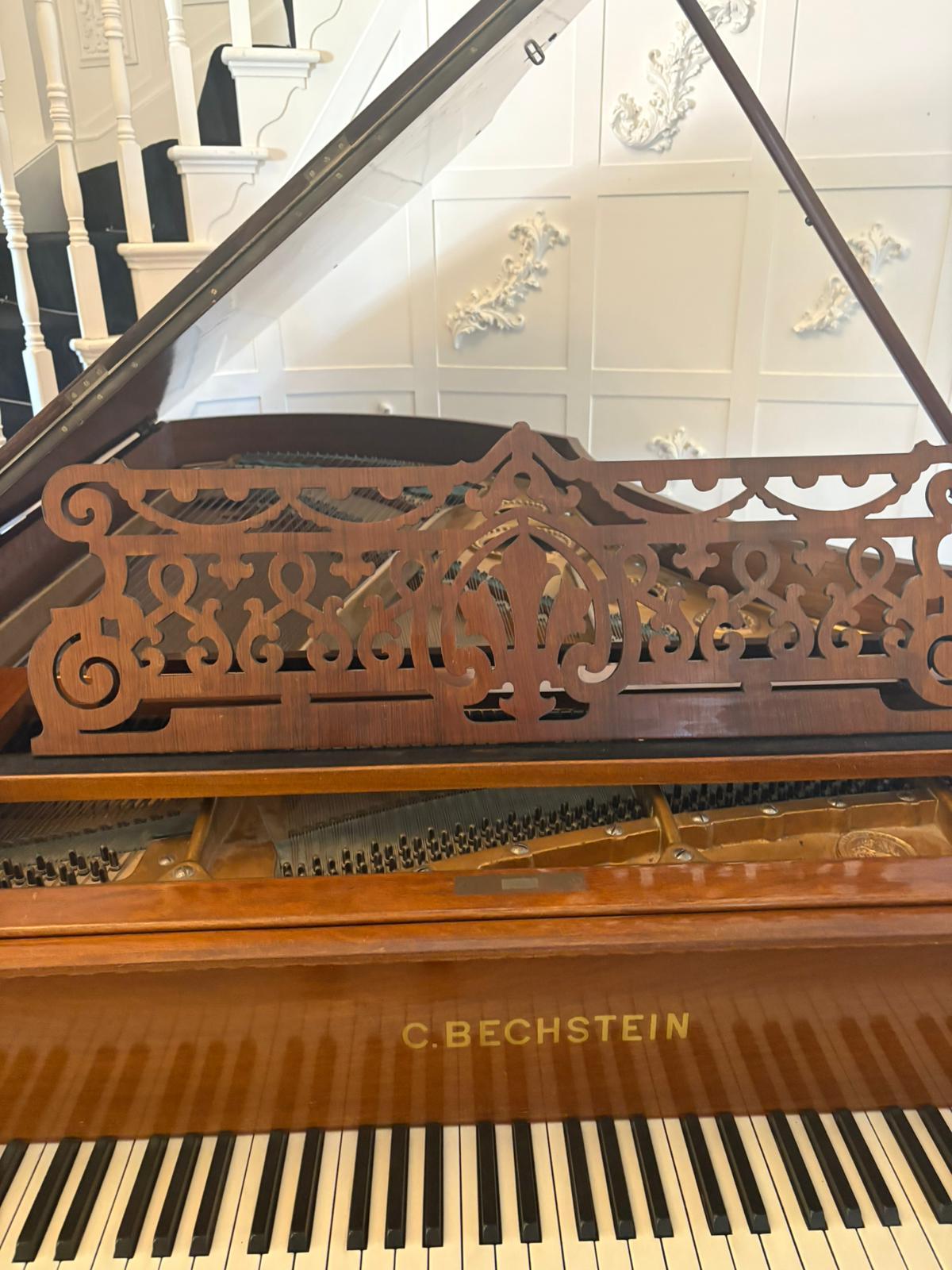 Pianoforte a coda da boudoir in palissandro vittoriano di qualità eccezionale A.I.C. in vendita 12