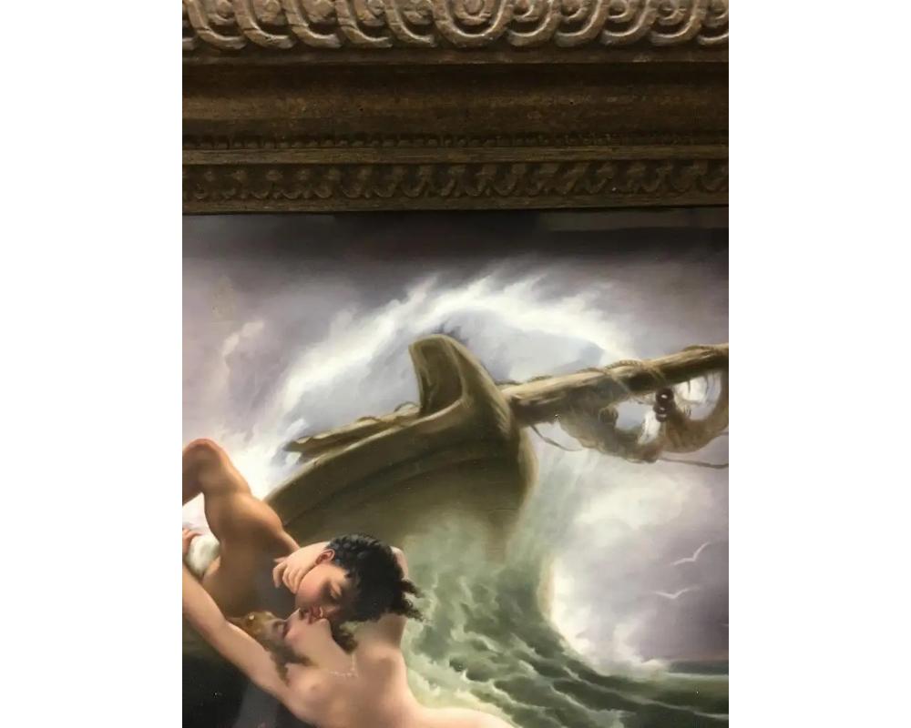 Plaque en porcelaine K.P.M de Berlin « Sirène de la vague », F. Wagner en vente 3