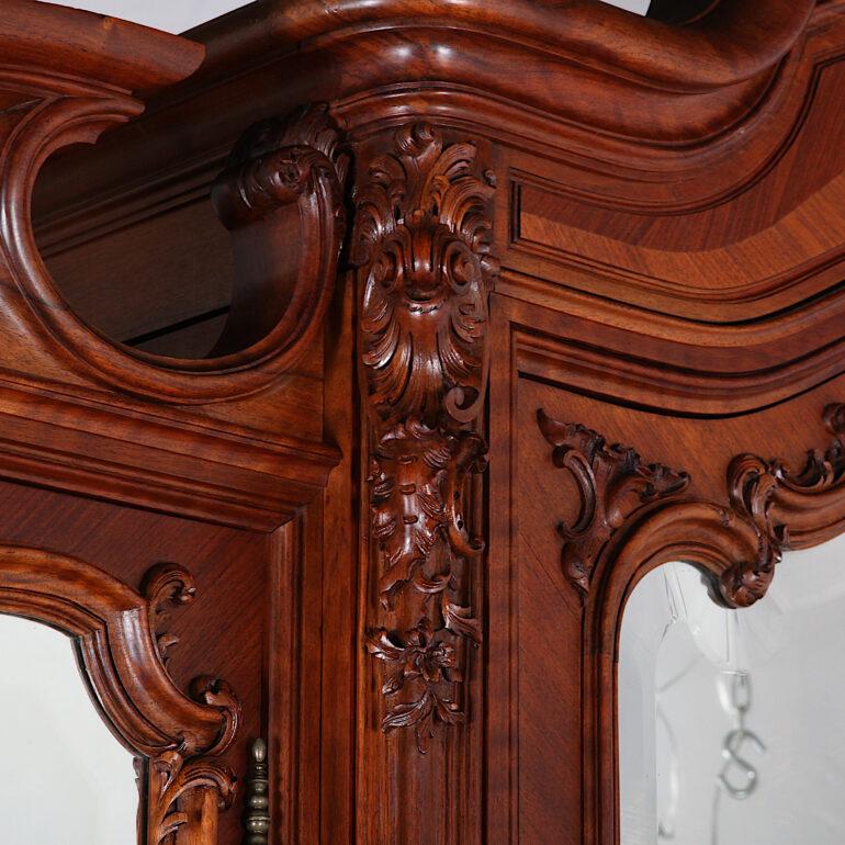 Exceptional Quality French Carved Walnut Louis XV Armoire 3