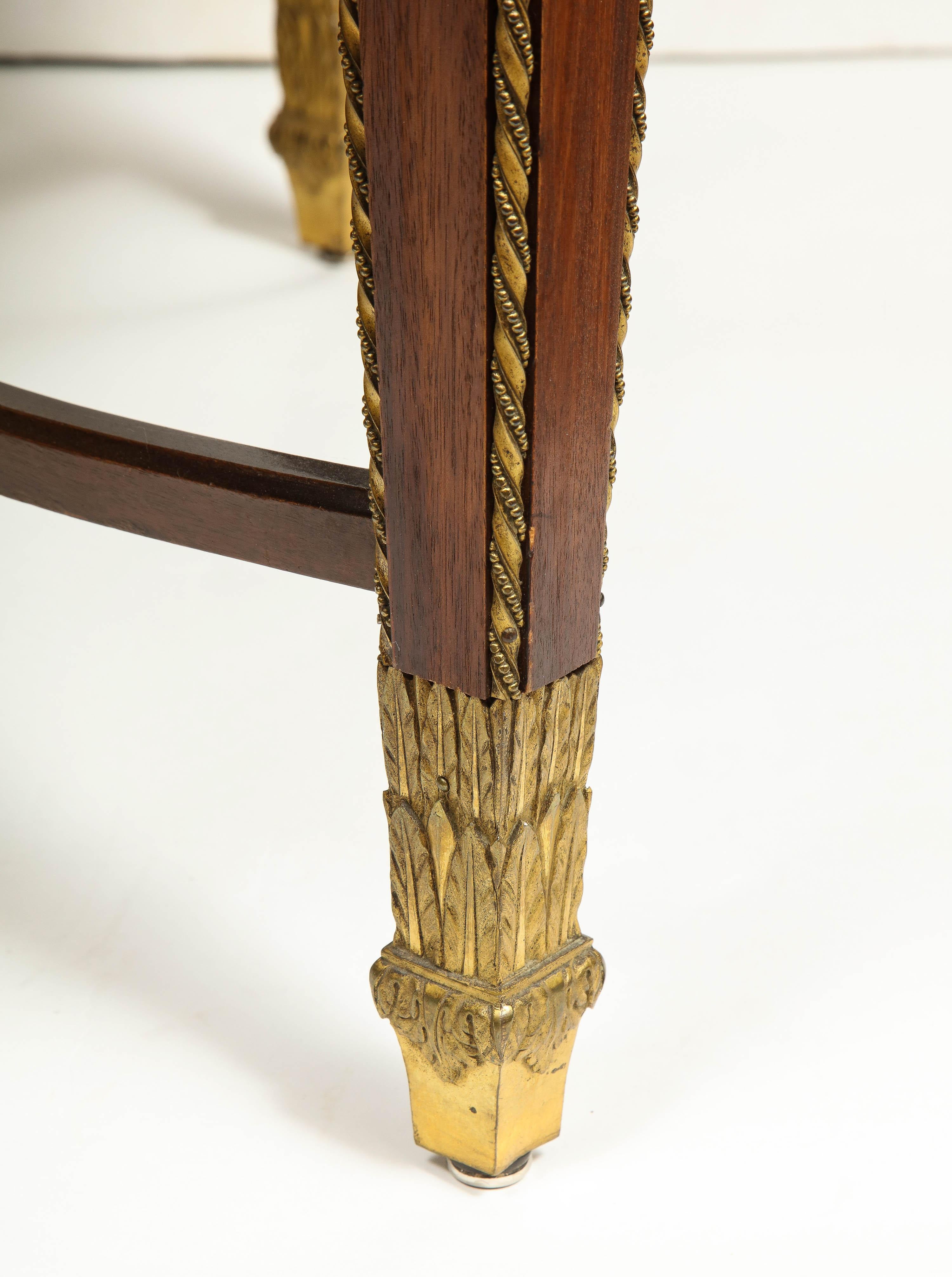 Exceptional Quality French Ormolu-Mounted Mahogany Center Table, Attrib F. Linke 3