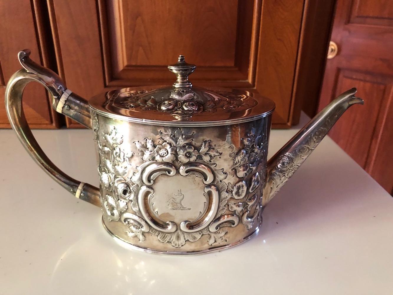 English Exceptional Quality George III Sterling Silver Teapot