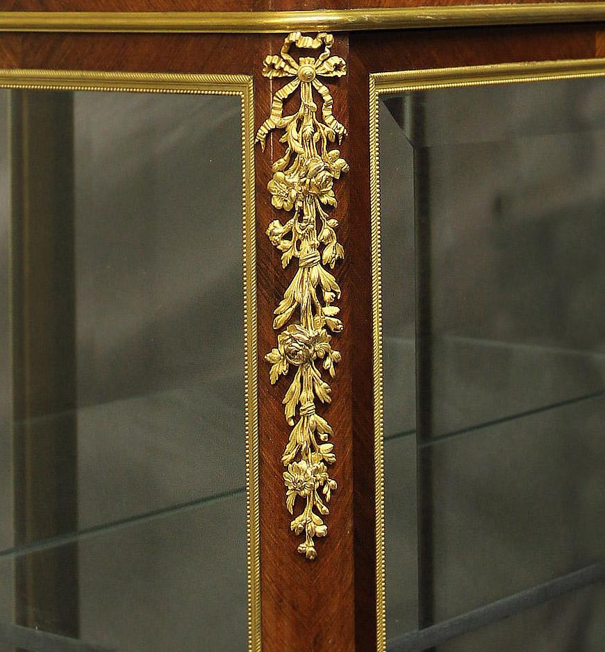 Vitrina montada en bronce dorado de calidad excepcional de finales del siglo XIX en venta 1