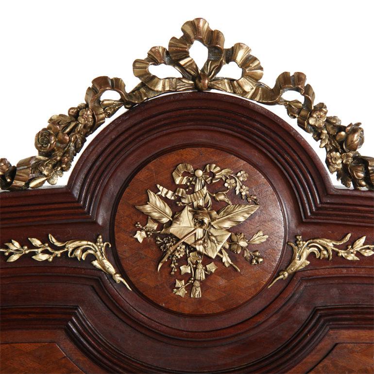 Hand-Carved Exceptional Quality Louis XV-Style Bed