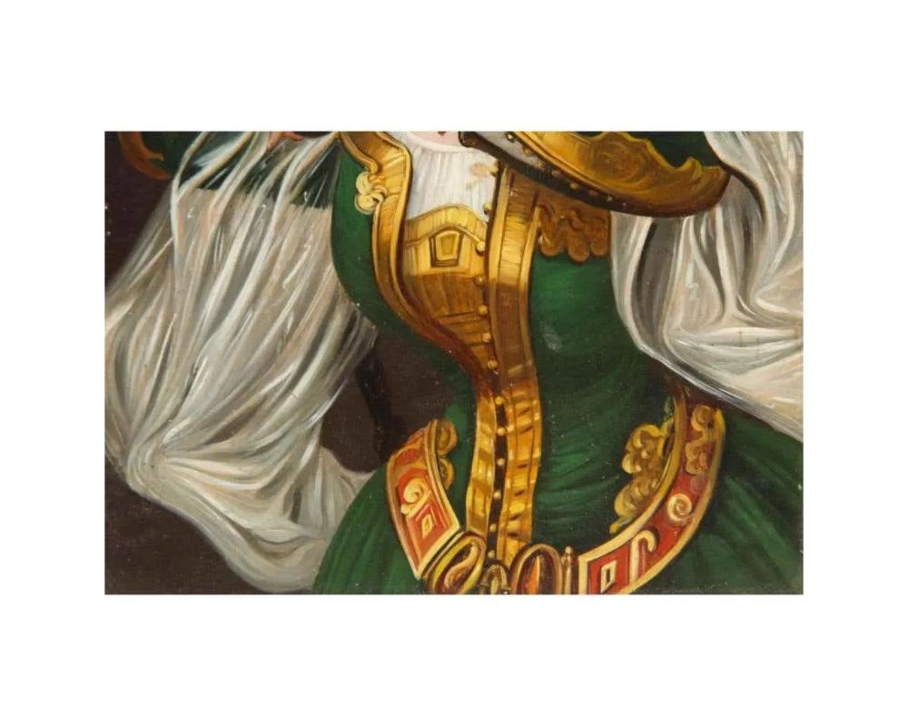 Exceptional Quality Miniature Painting of an Orientalist Turkish Dancer, 1860 For Sale 3