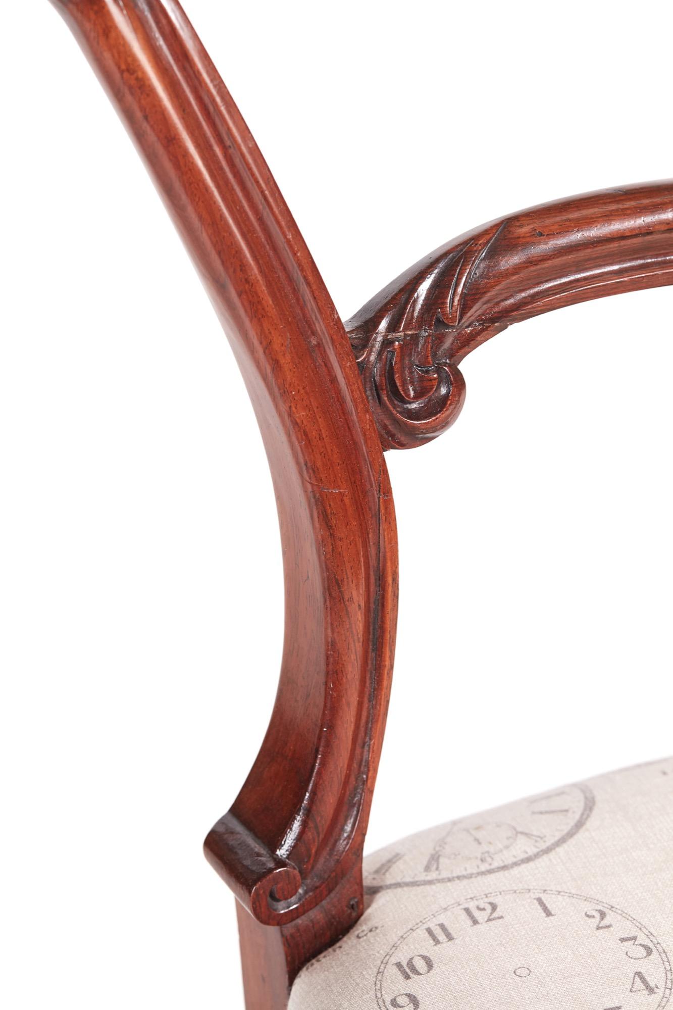 Other Exceptional Quality Set of 4 Victorian Carved Rosewood Dining Chairs For Sale