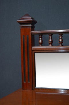 Exceptional Quality Solid Mahogany Aesthetic Movement Open Bookcase