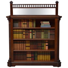 Exceptional Quality Solid Mahogany Aesthetic Movement Open Bookcase