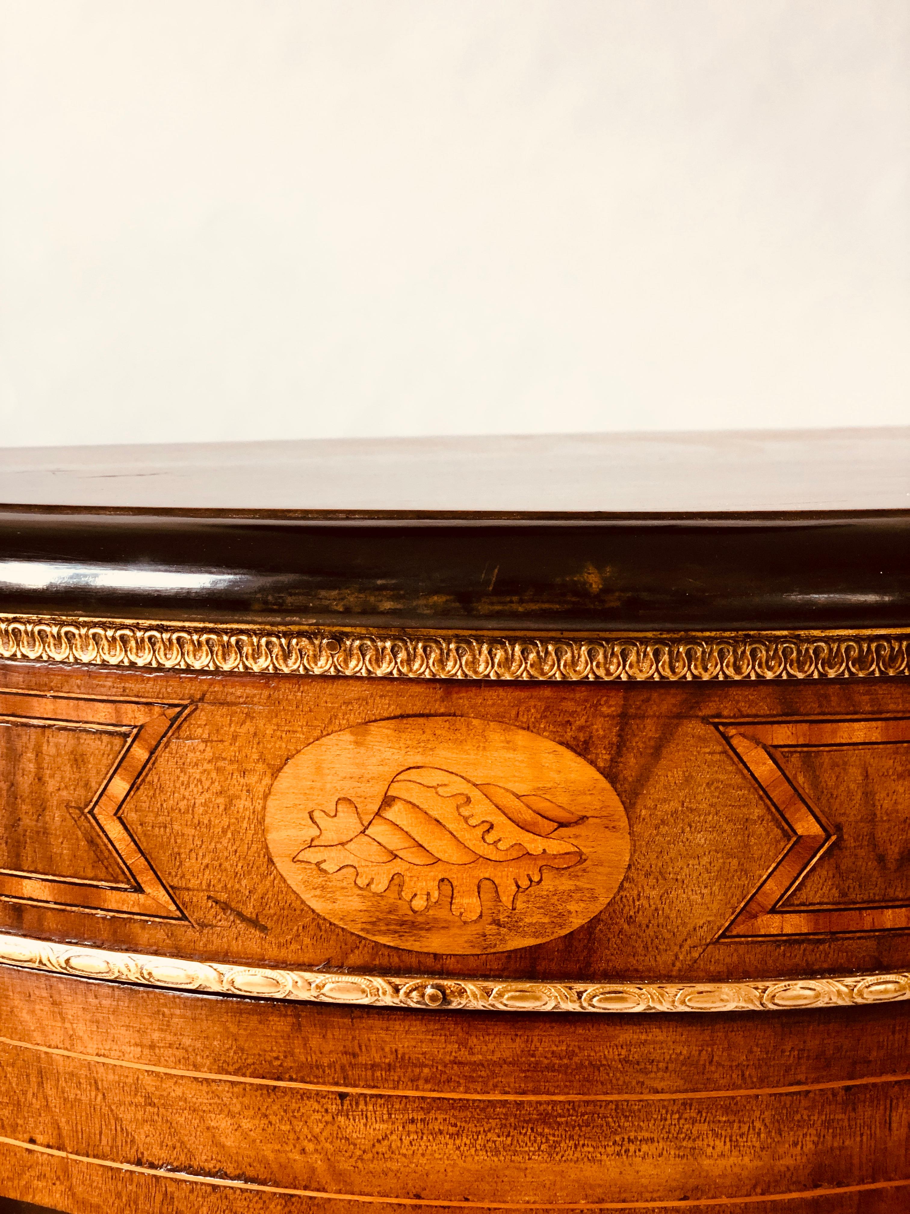 Satinwood Exceptional Quality Victorian Burr Walnut Inlaid Credenza
