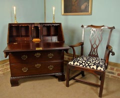 Exceptional Rare and Fine Padauk Wood Bureau in the Chippendale Manner, c. 1780