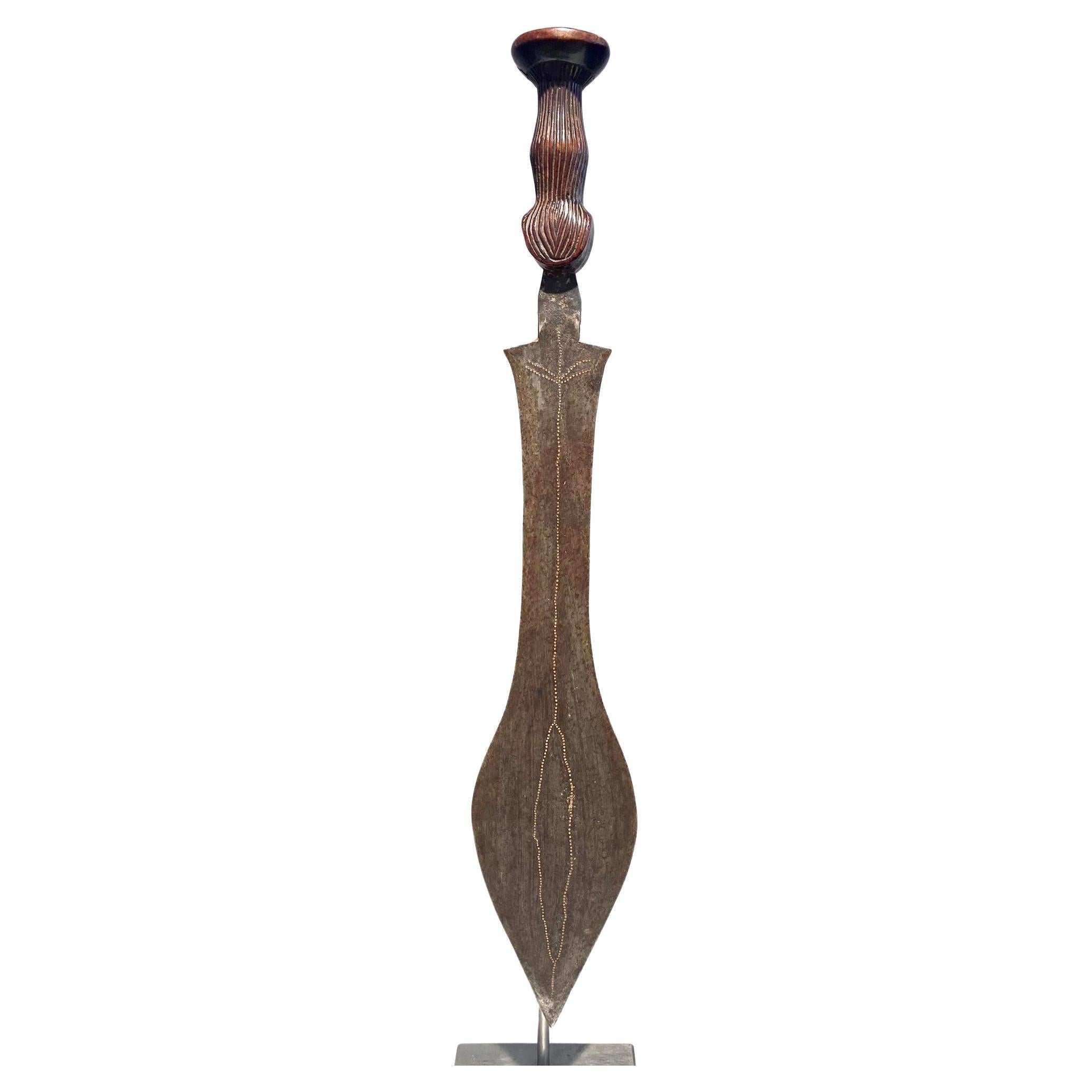 Exceptional Rare Knife/Sword From The Luba / Luluwa /Nkutshu Tribe DR Congo