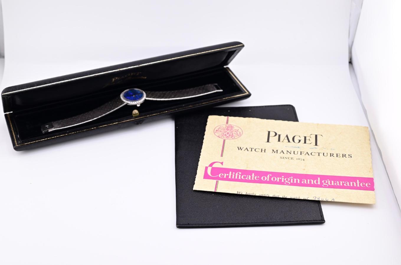 Exceptional Rare Piaget Dark Opal Dial Ladies Watch Box & Papers 2