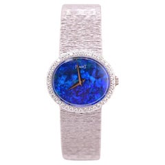 Excepcional Raro Reloj Piaget Esfera Ópalo Oscuro Señoras Caja y papeles