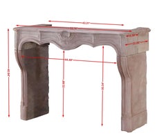 Exceptional Rare Stone Chimney Piece For High-End Interior Design Project