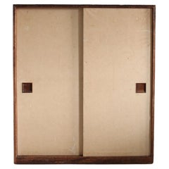 Exceptional Rare Wabi Sabi Taisho Period Paper & Cedar Tansu/Cabinet
