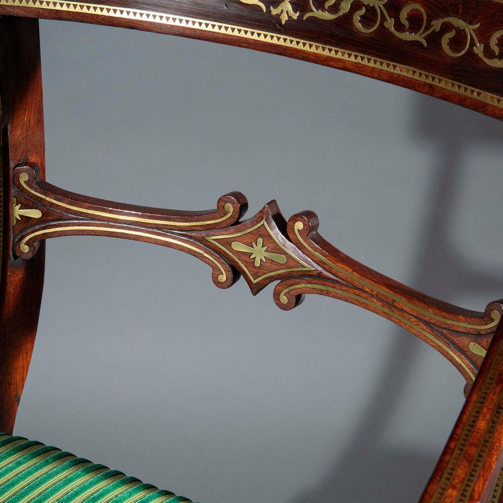 Außergewöhnlicher Regency-Sessel, George Oakley zugeschrieben (19. Jahrhundert) im Angebot
