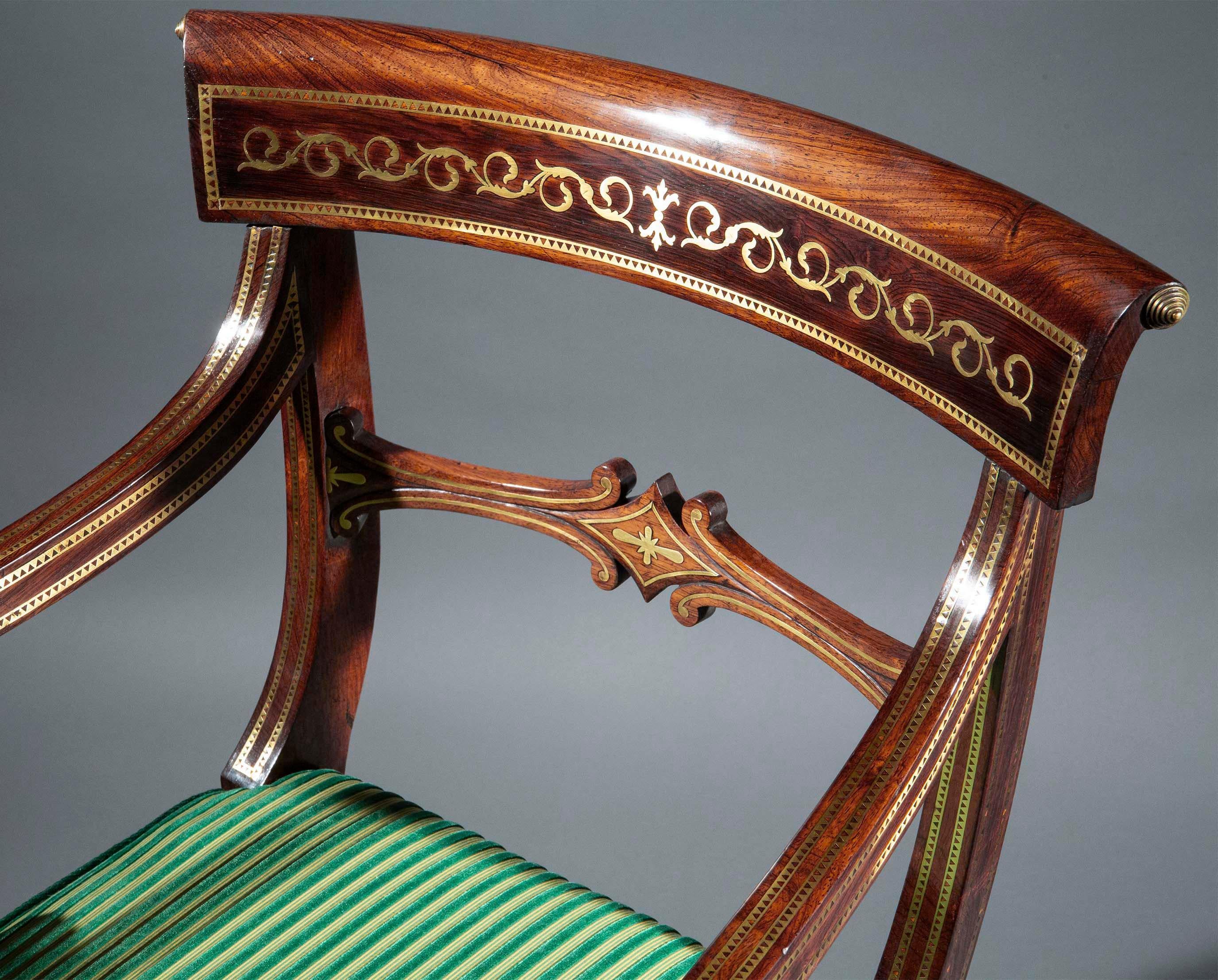 Exceptional Regency Armchair attributed to George Oakley For Sale 3