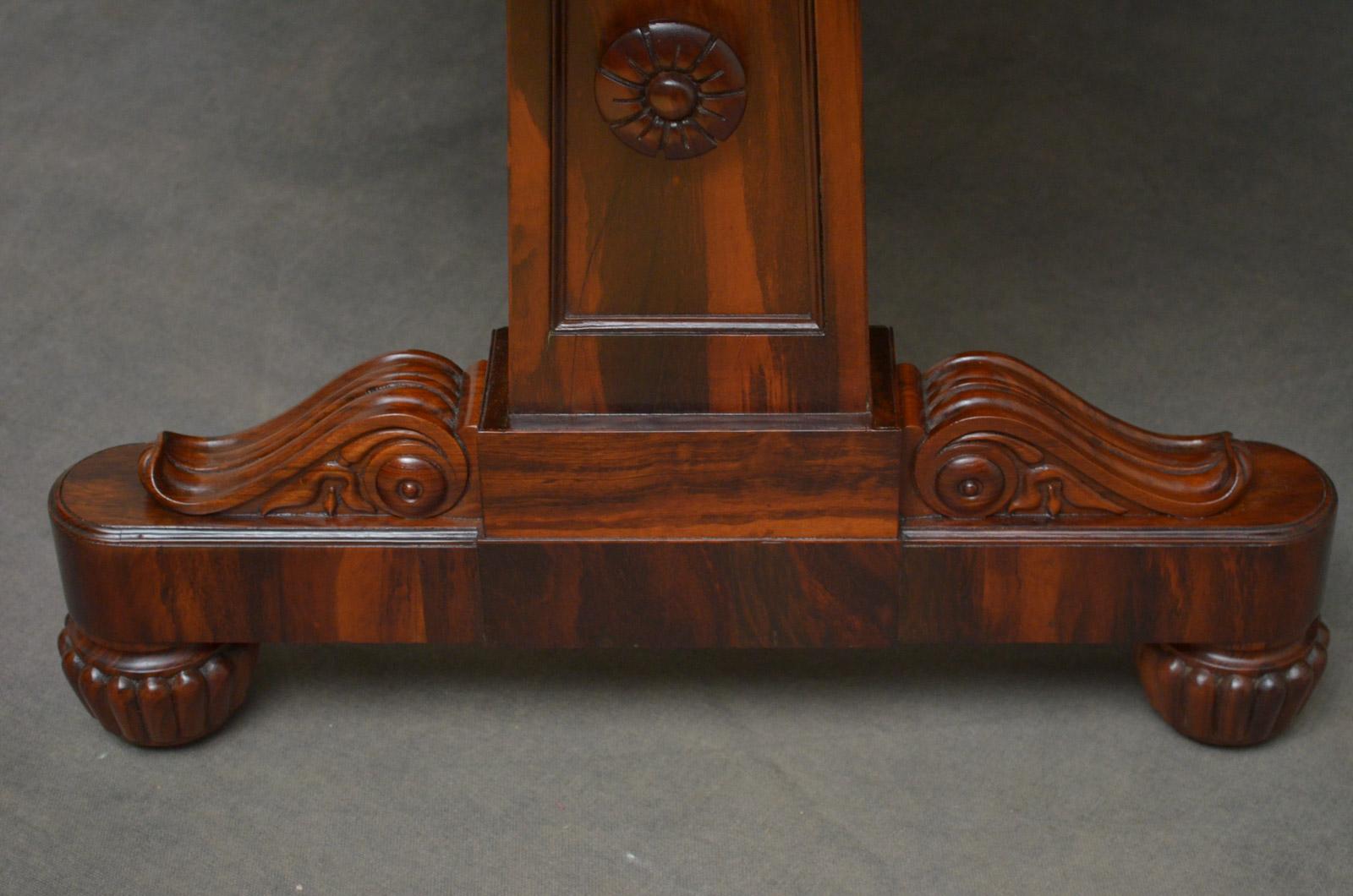 Exceptional Regency Goncalo Alves Library Table in the Manner of Gillows 8