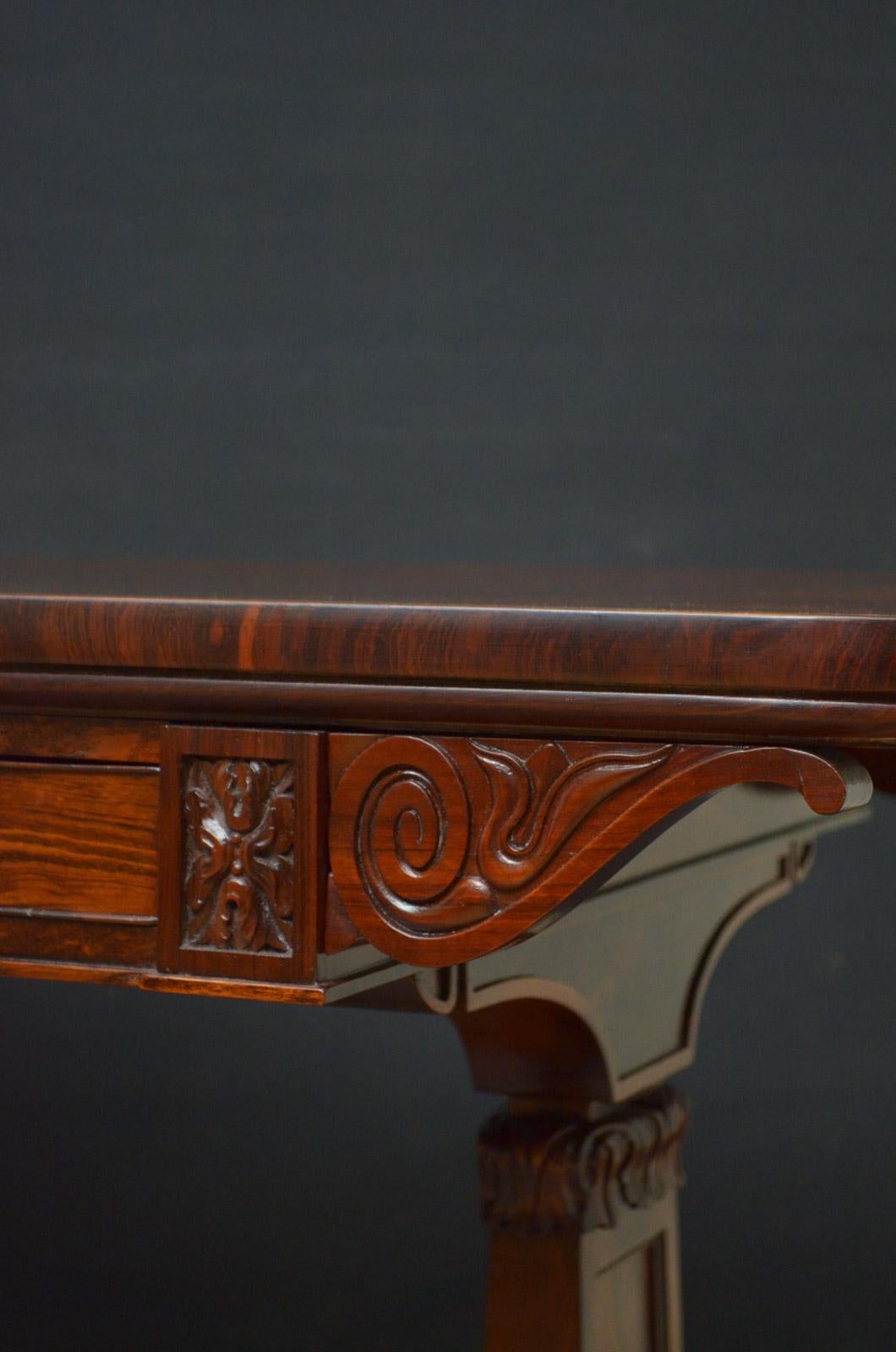 Early 19th Century Exceptional Regency Goncalo Alves Library Table in the Manner of Gillows