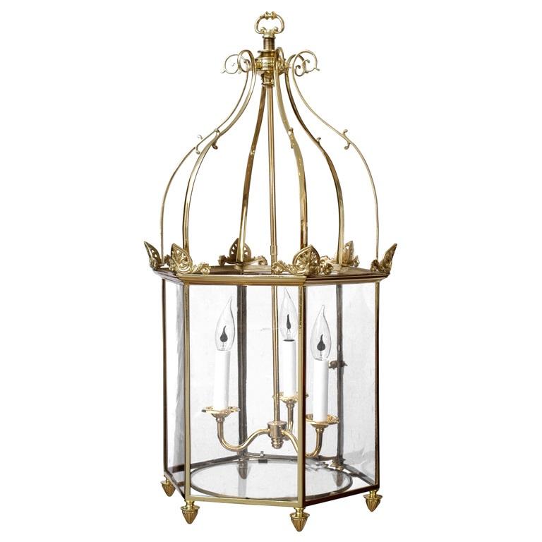 This exquisite lantern was originally a candle-burning fixture. It is a true original -- some 225 years old and still beautiful!  The delicate hexagonal form has been imitated, copied, or adapted by many makers over the years, but never quite as