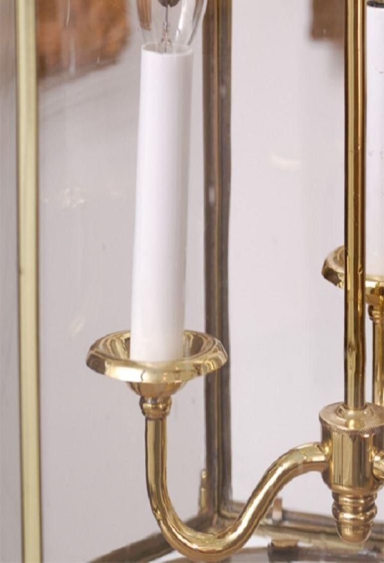 Exceptional Regency Hexagonal Brass and Glass Lantern, England, Circa: 1795 For Sale 3