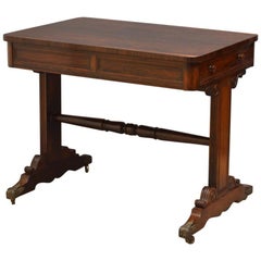 Exceptional Regency Rosewood Library Table of Small Proportion
