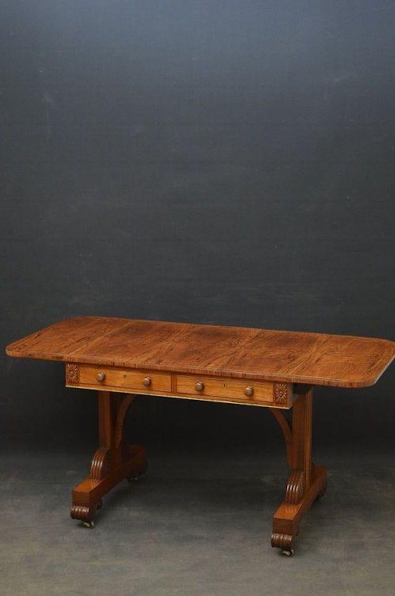Exceptional Regency Sofa Table in Rosewood For Sale 5