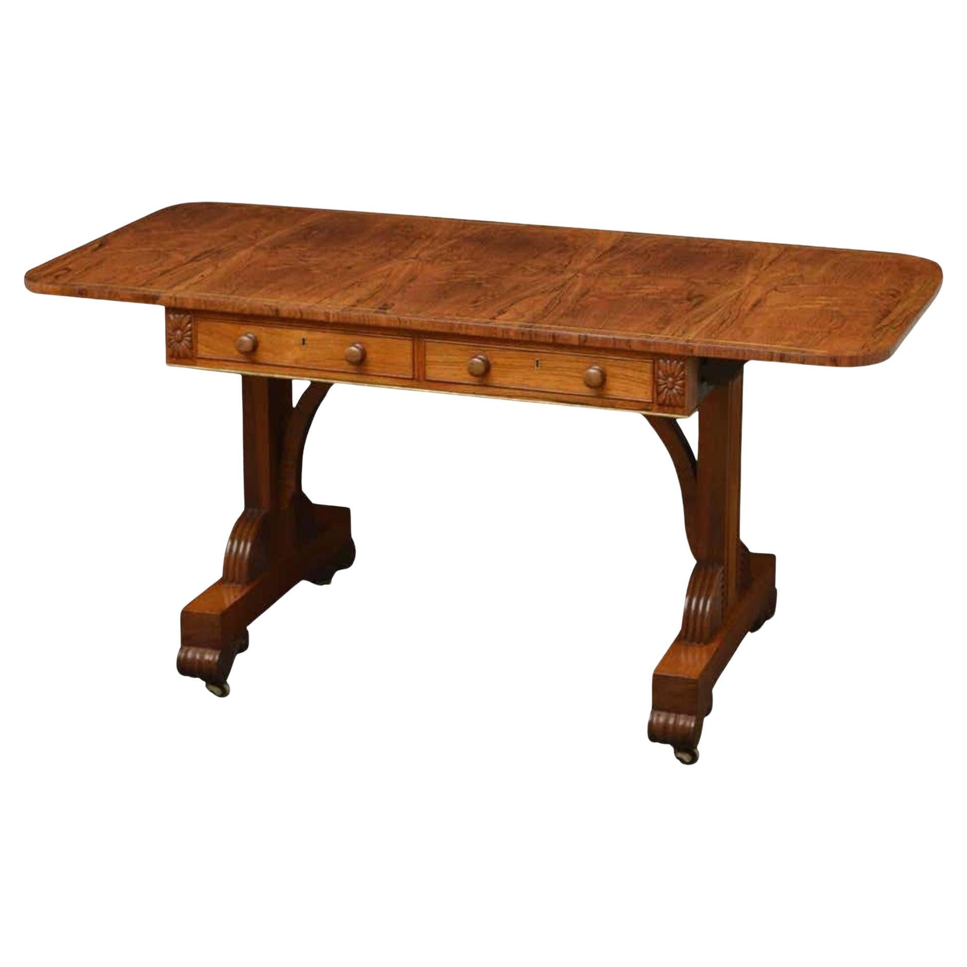Exceptional Regency Sofa Table in Rosewood