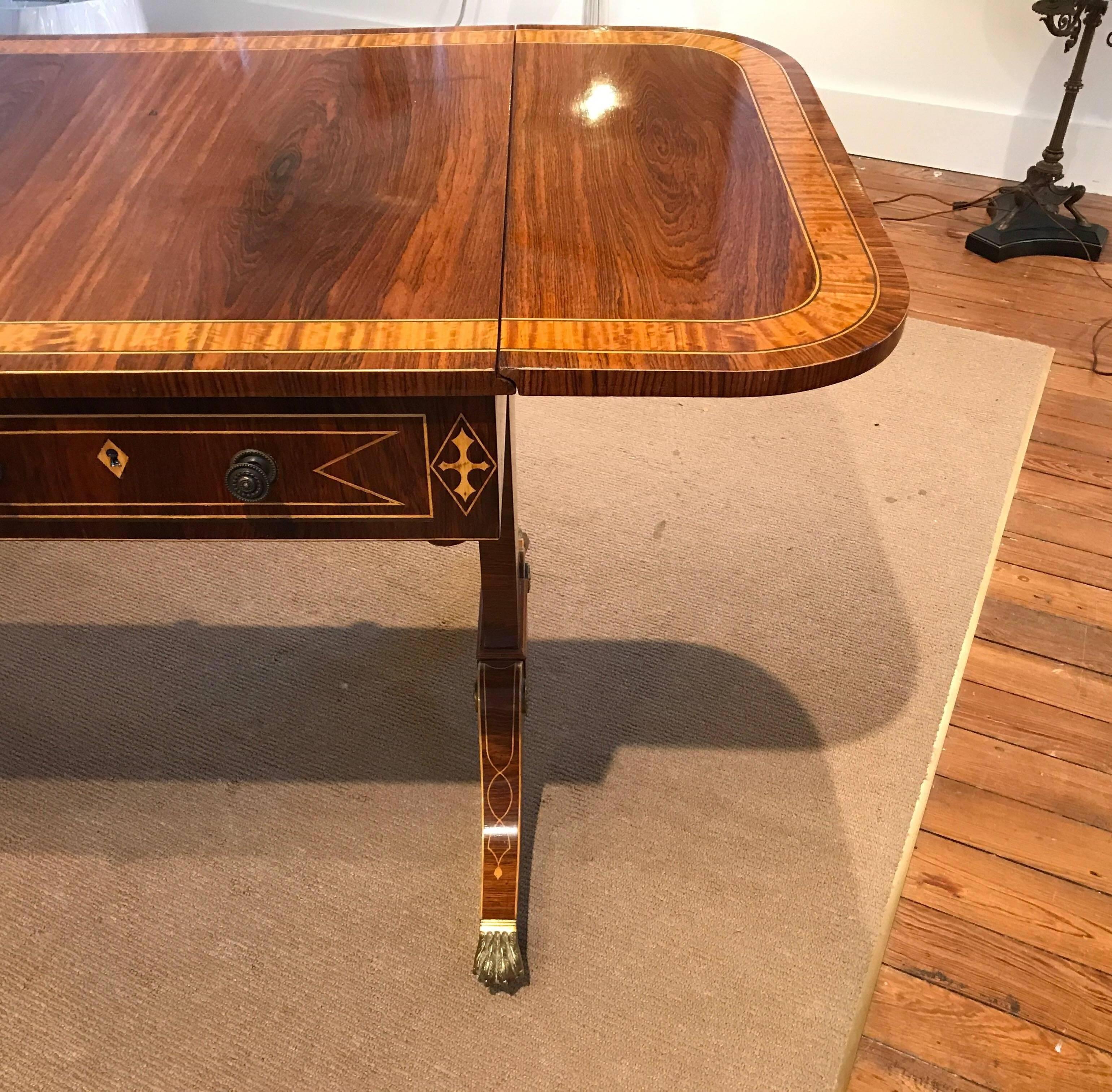 Exceptional Regency Style Console Writing Desk In Excellent Condition In Lambertville, NJ