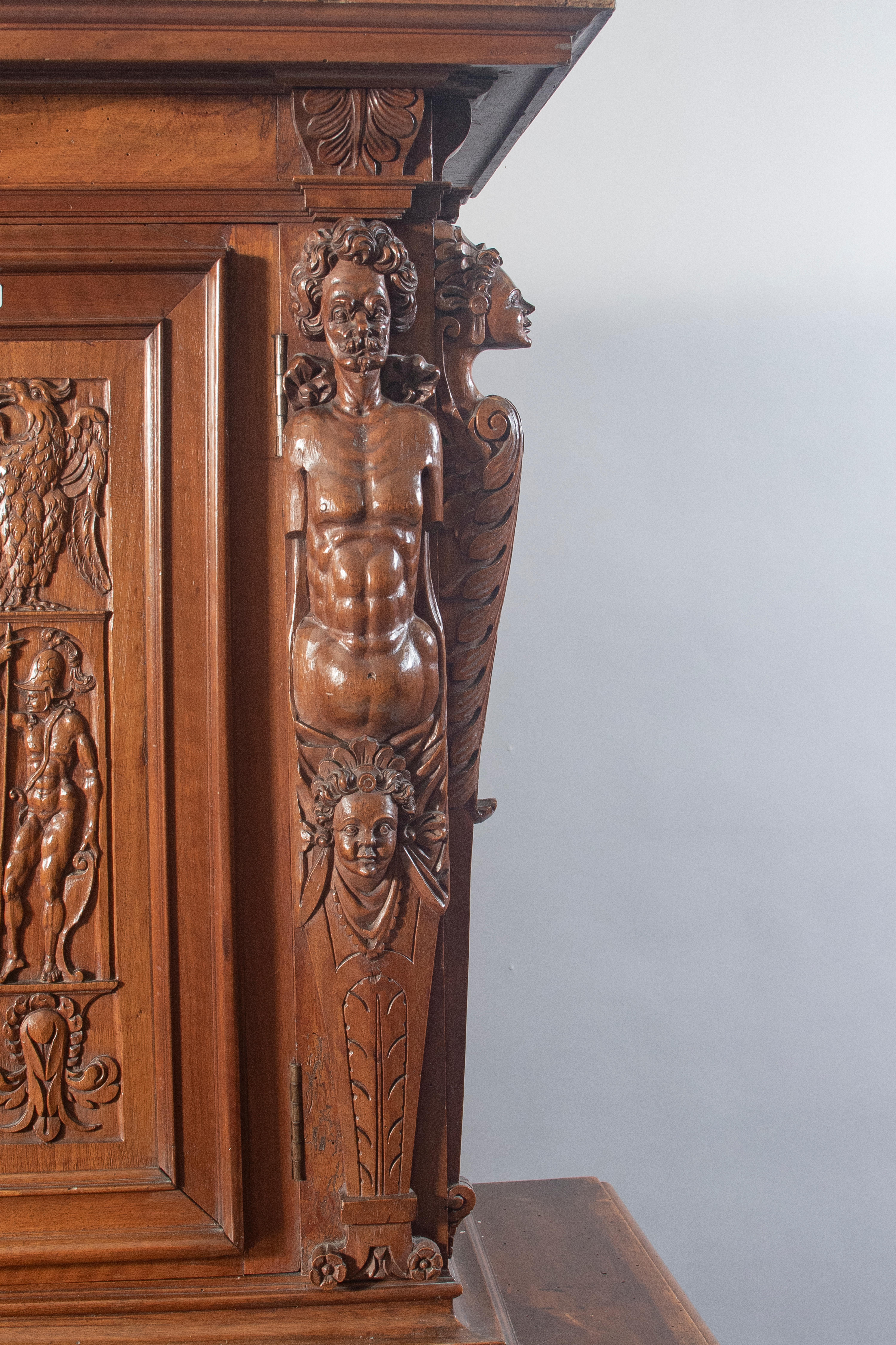 18th Century and Earlier Exceptional Renaissance Cabinet of Bellifontaine Inspiration For Sale